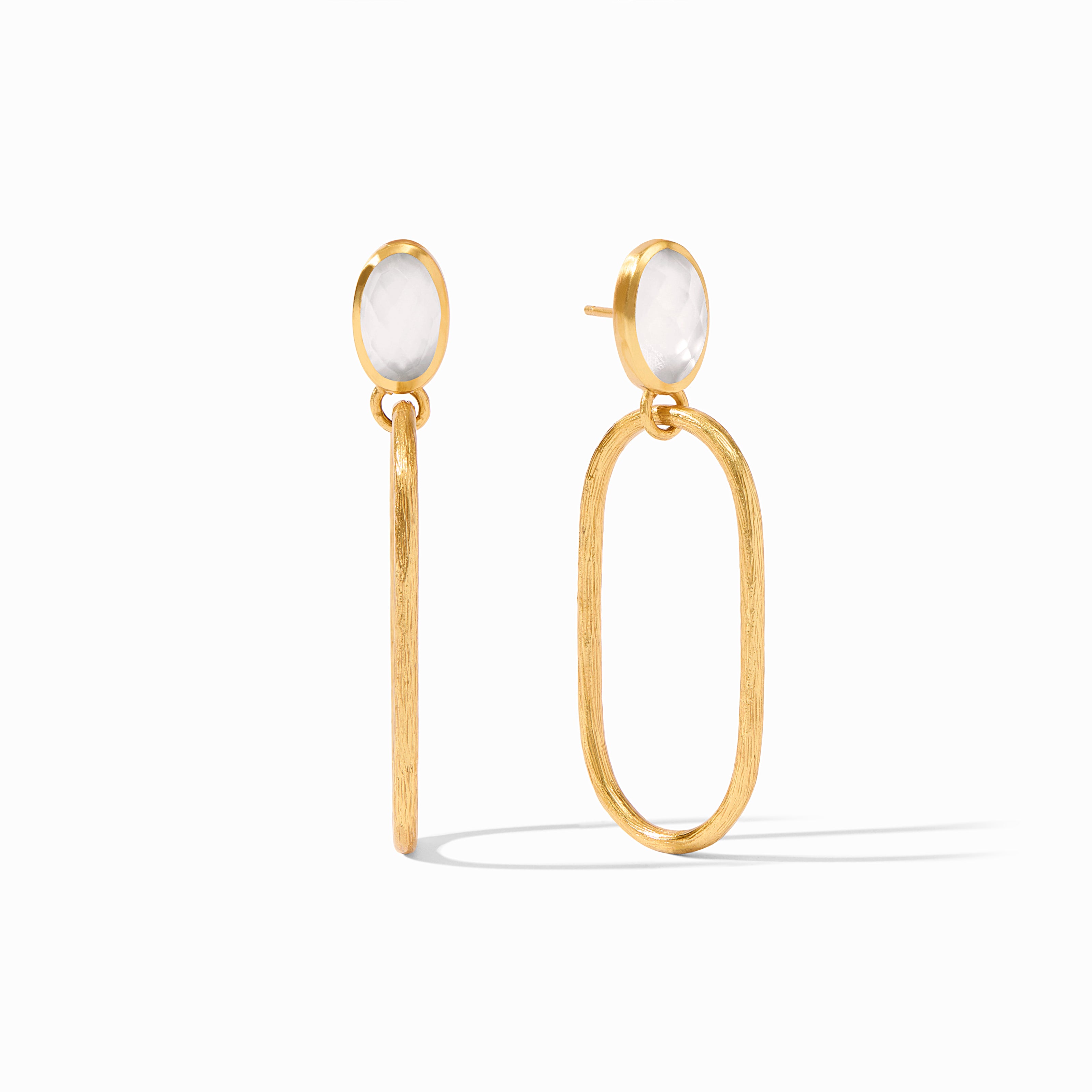 Clear on sale statement earrings