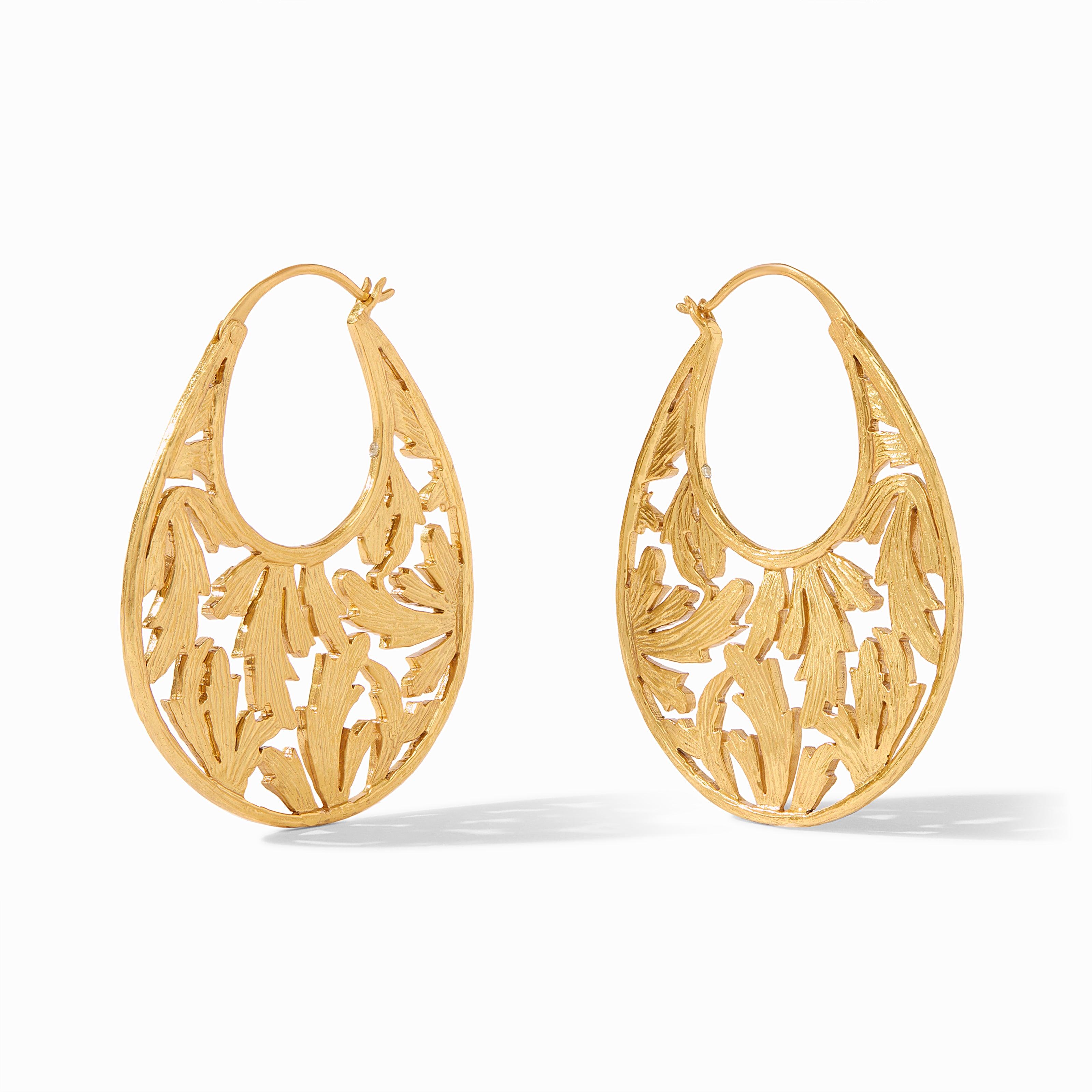 Gold filigree hoop on sale earrings