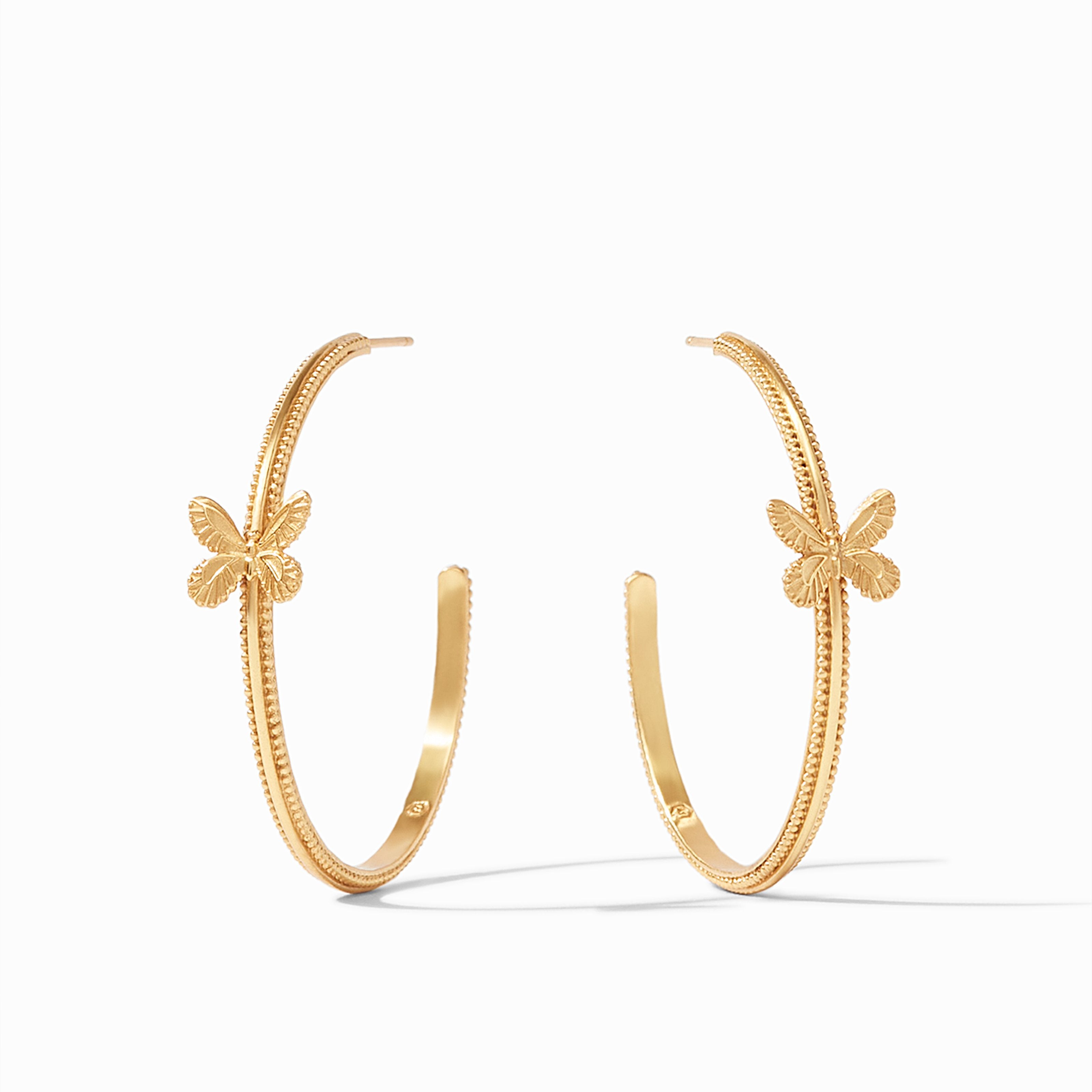 Large butterfly deals hoop earrings