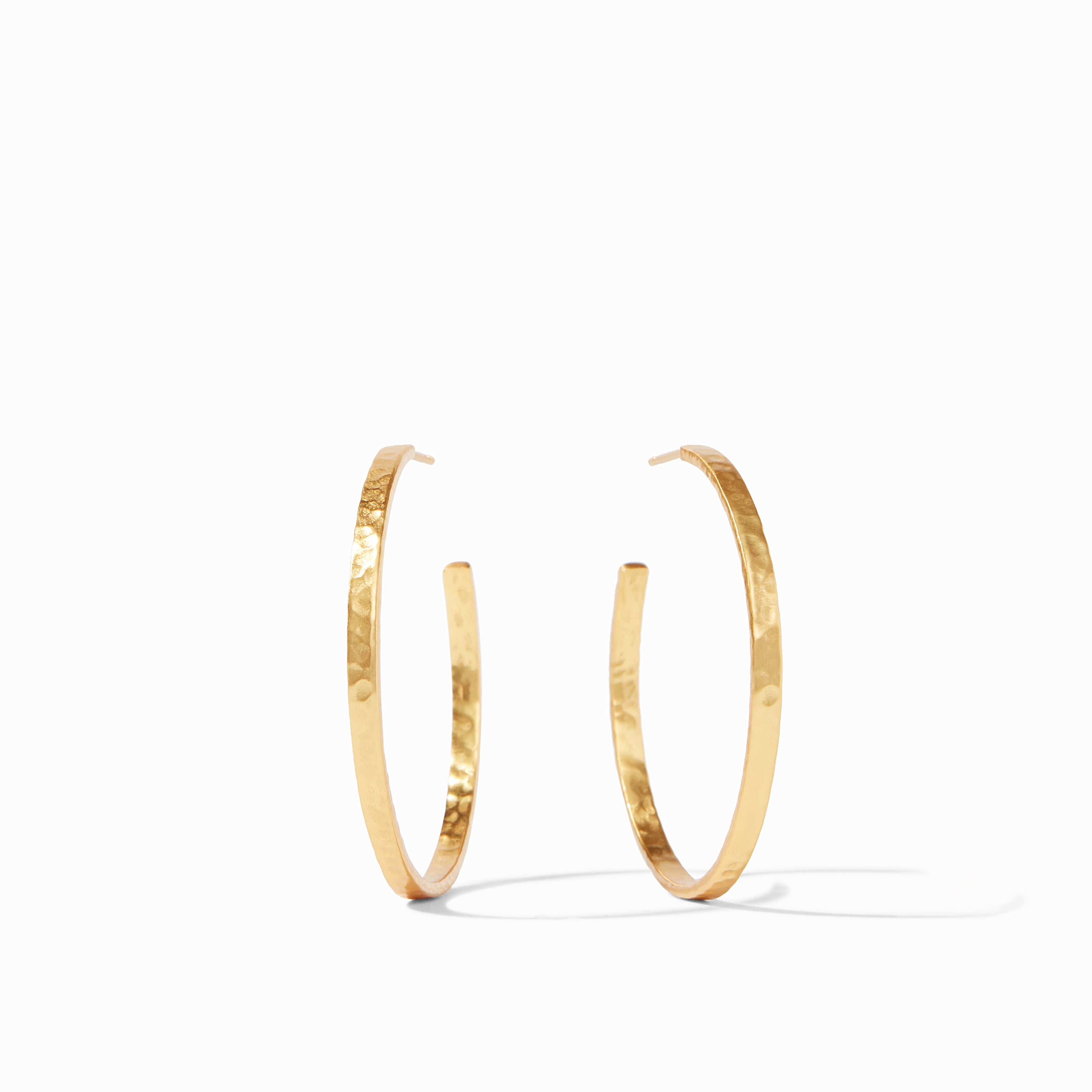 Gold crescent clearance hoop earrings