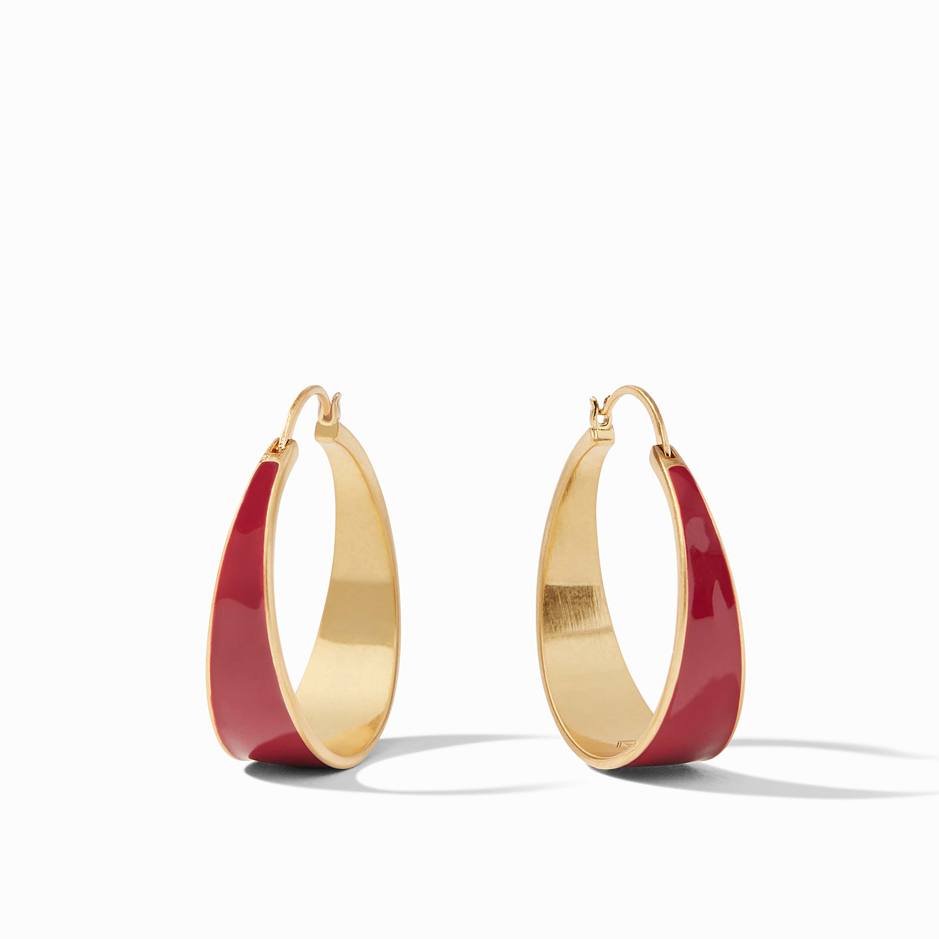 Luna Enamel Hoop Earrings | Julie Vos