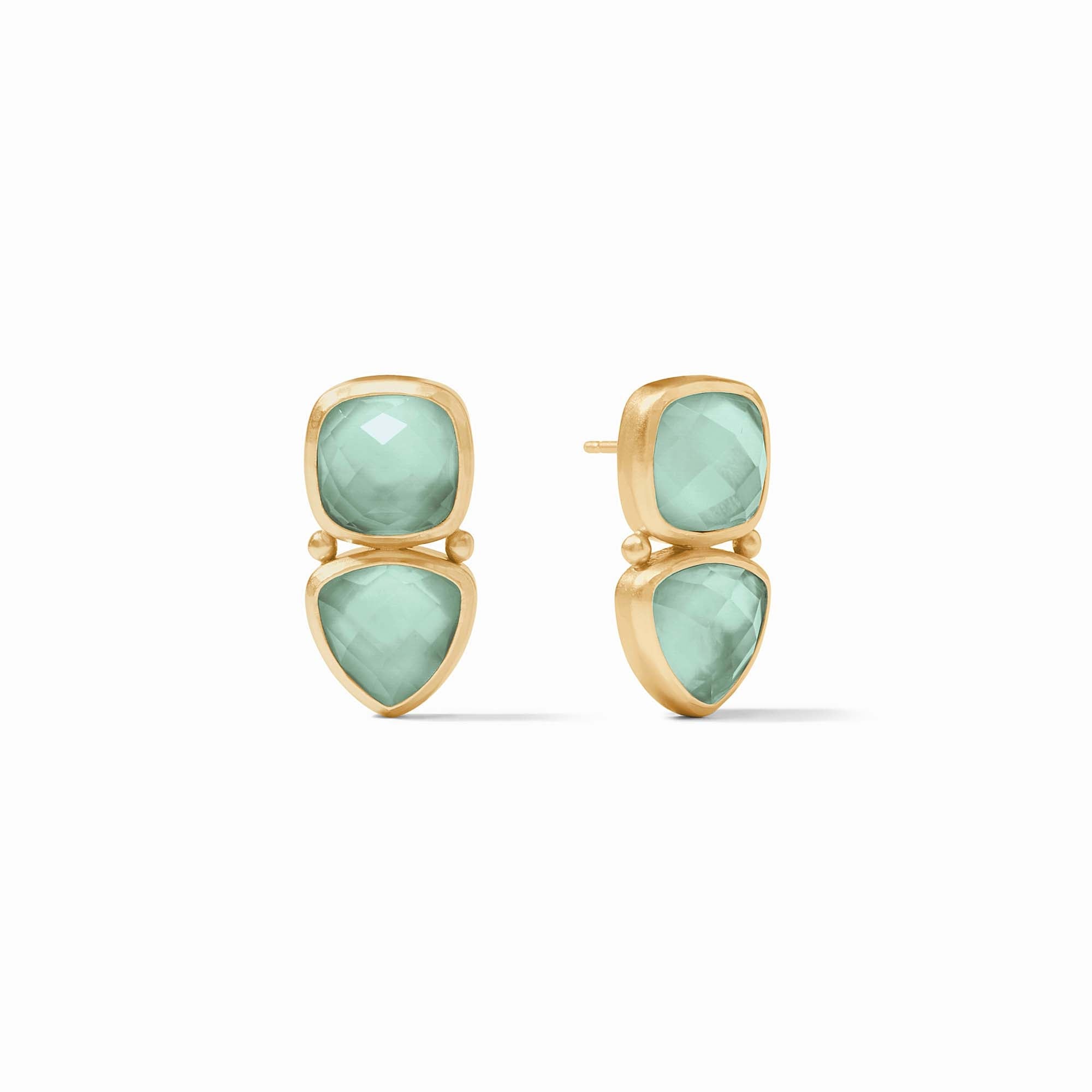 Julie Vos - Aquitaine Midi Earring, Iridescent Aquamarine Blue