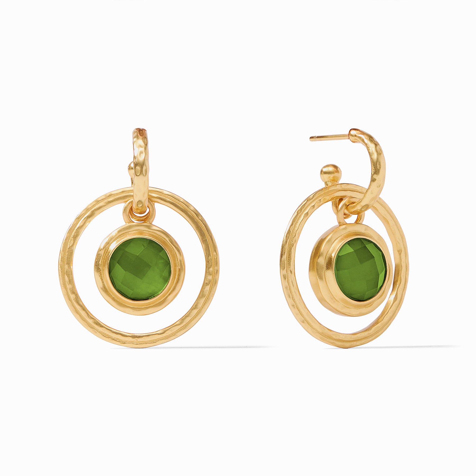 Julie Vos - Astor 6-in-1 Charm Earring, Iridescent Jade Green