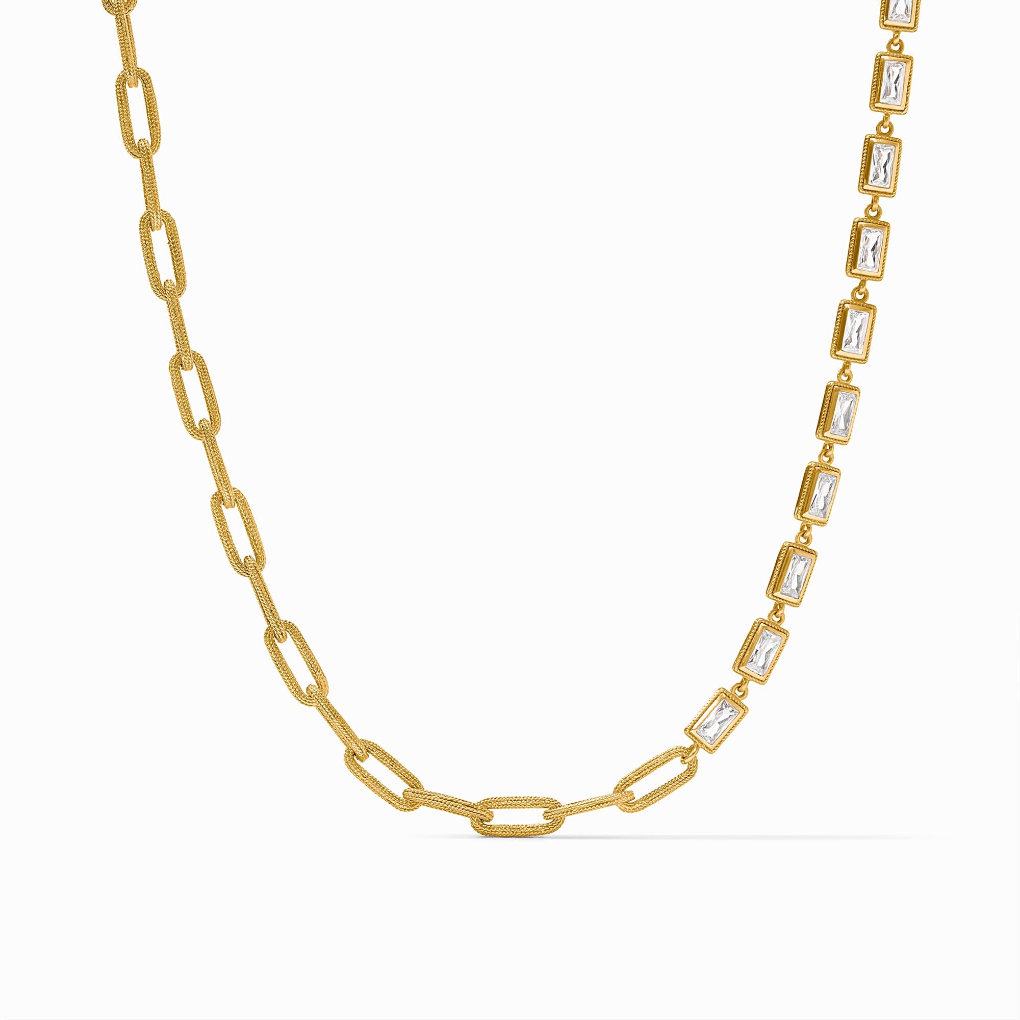 Baguette Tennis Link Necklace