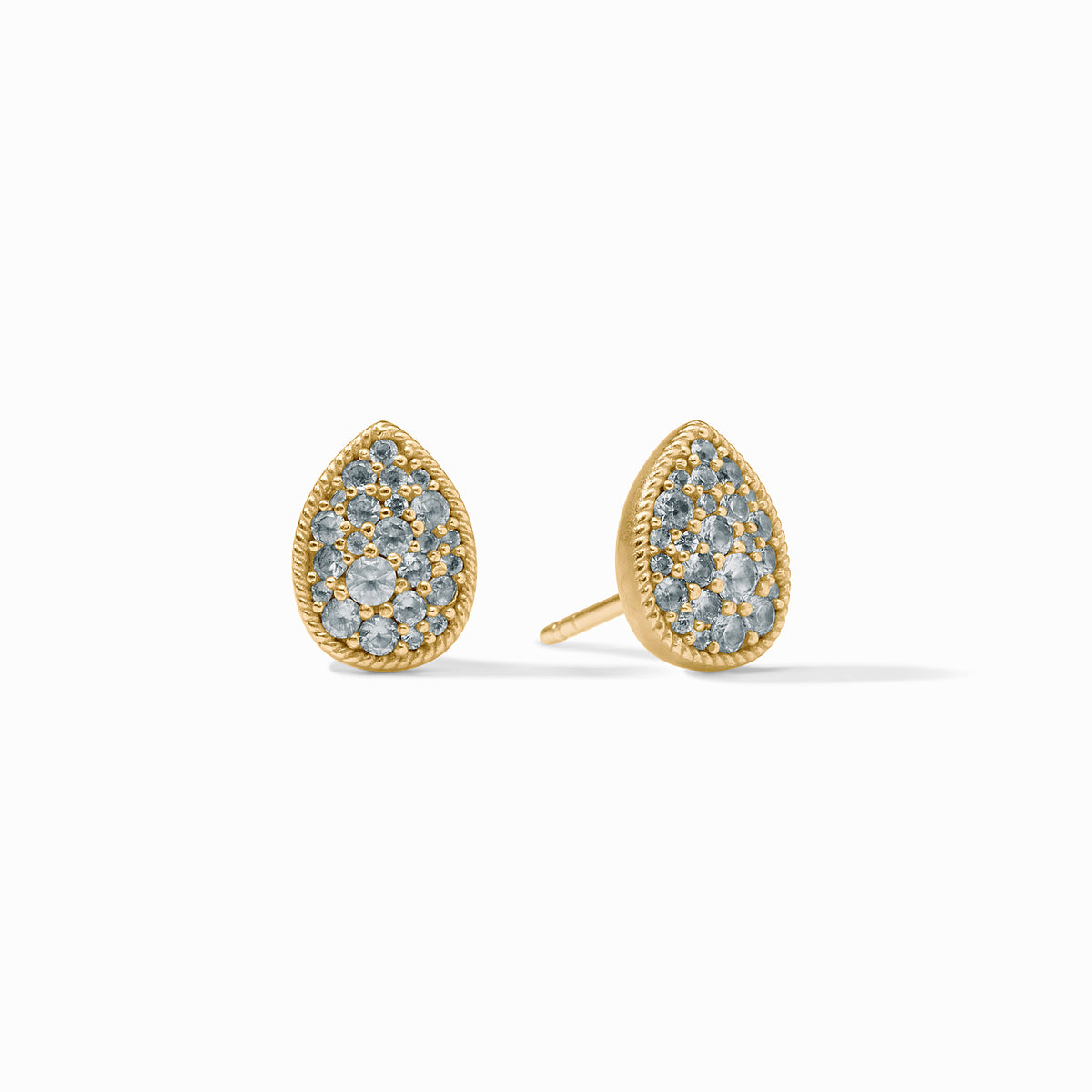 Birthstone Teardrop Stud - Aquamarine - March