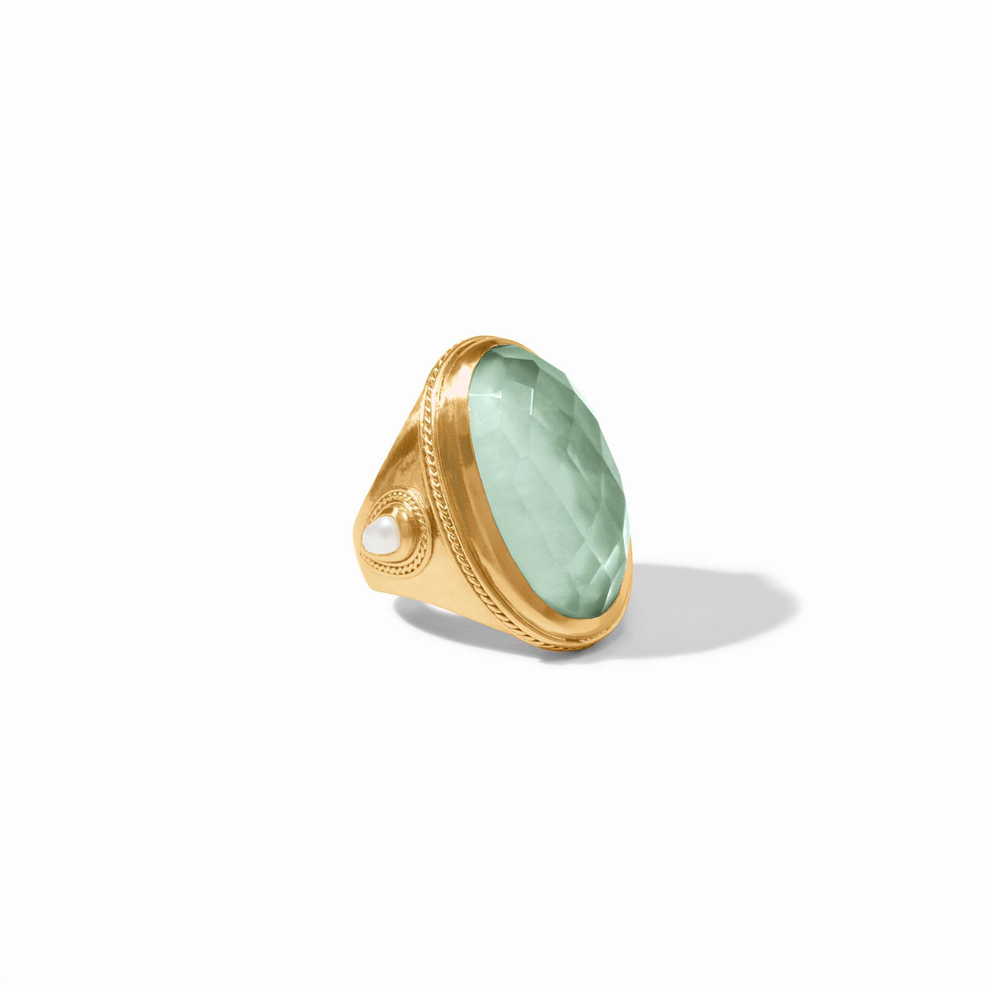 Julie Vos - Cannes Statement Ring, Iridescent Aquamarine Blue / 8