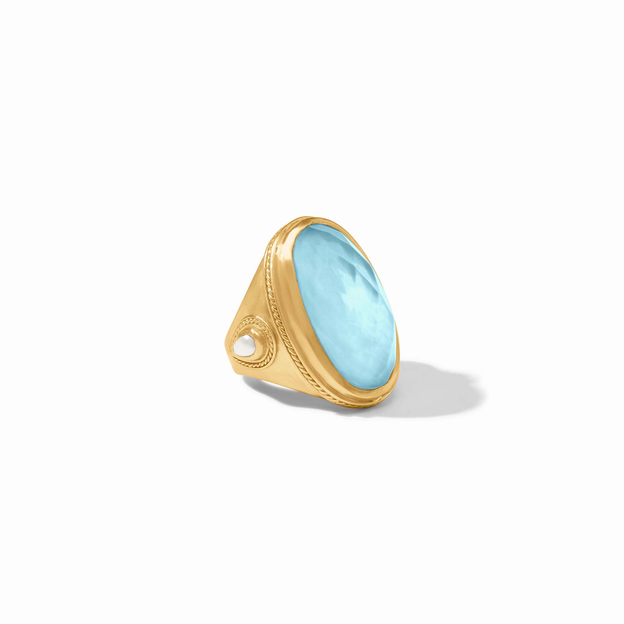 Julie Vos - Cannes Statement Ring, Iridescent Capri Blue / 8