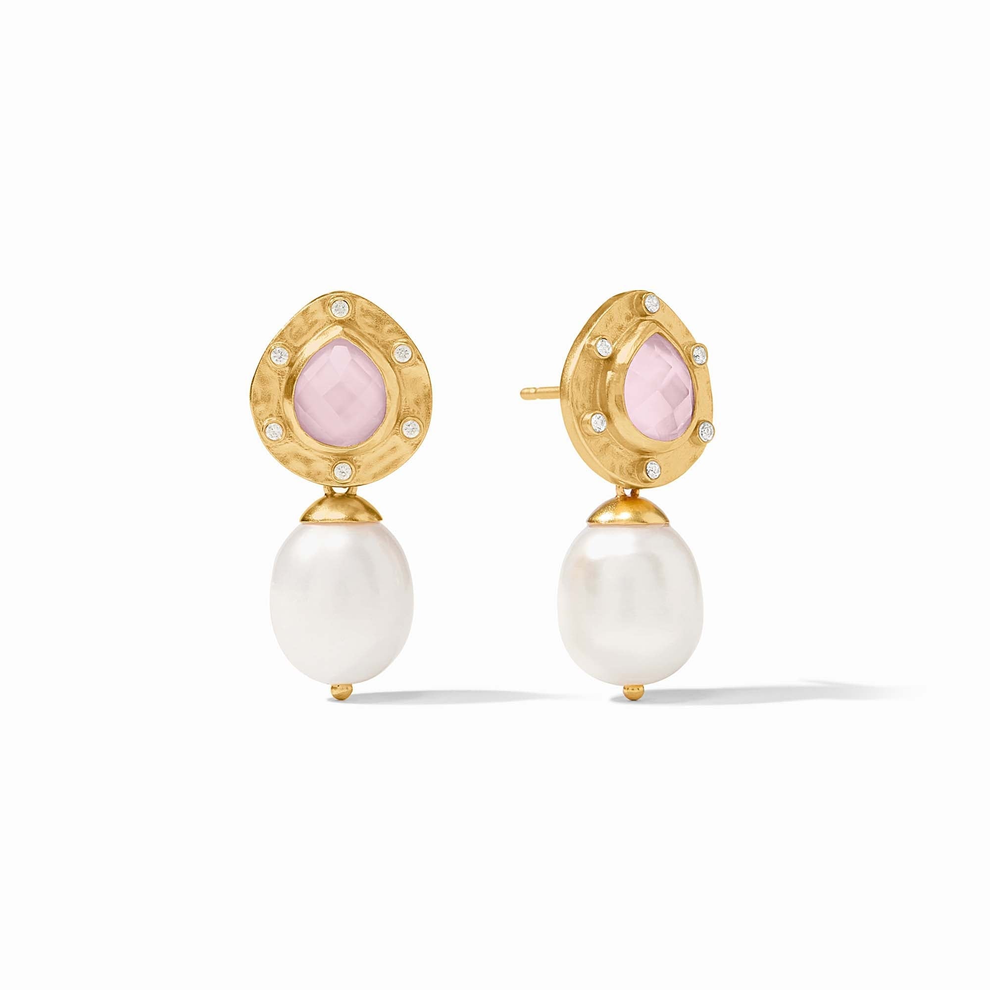 Marbella Pearl Hoop & Charm Earring | Julie Vos