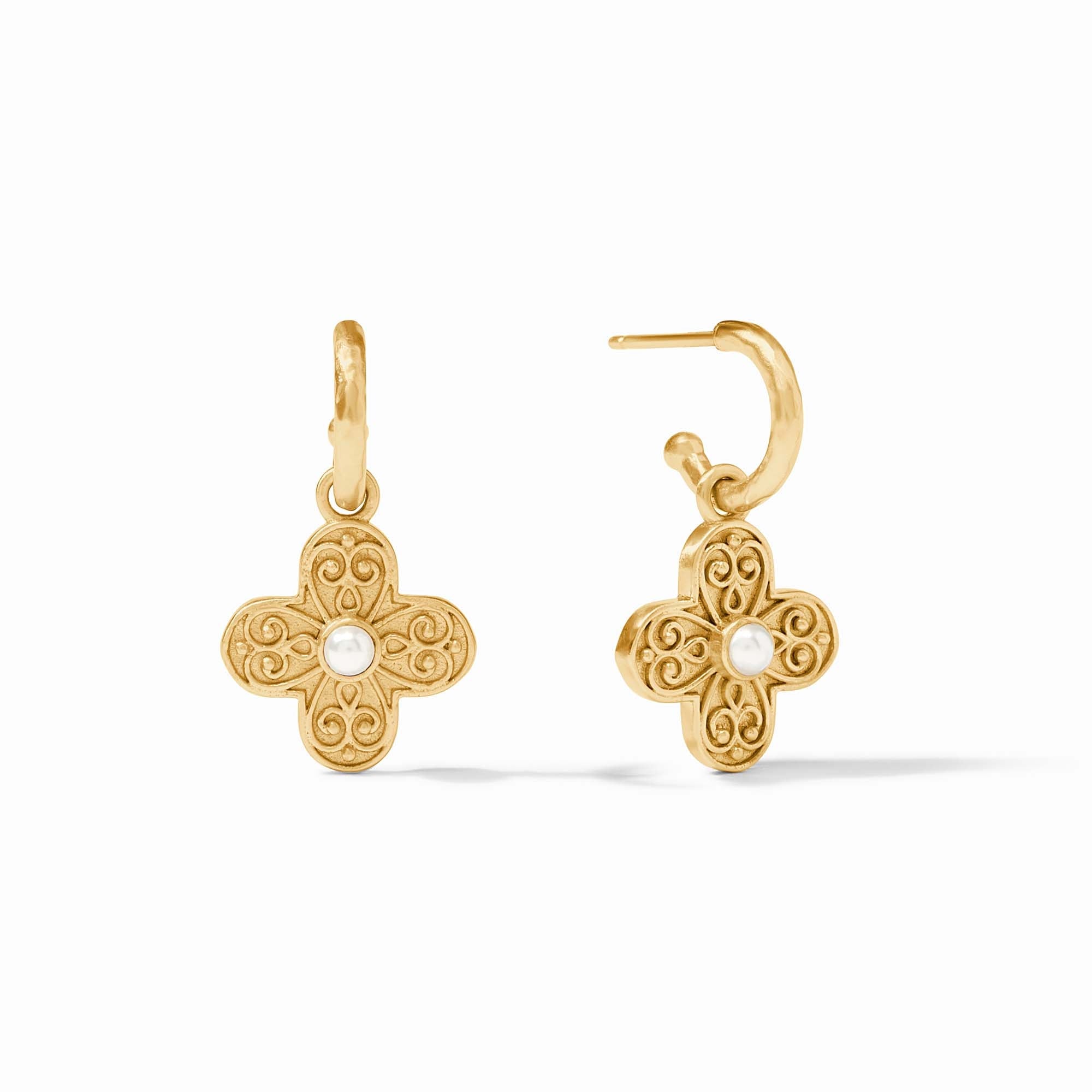 Julie Vos - Corinth Hoop &amp; Charm Earring, Pearl