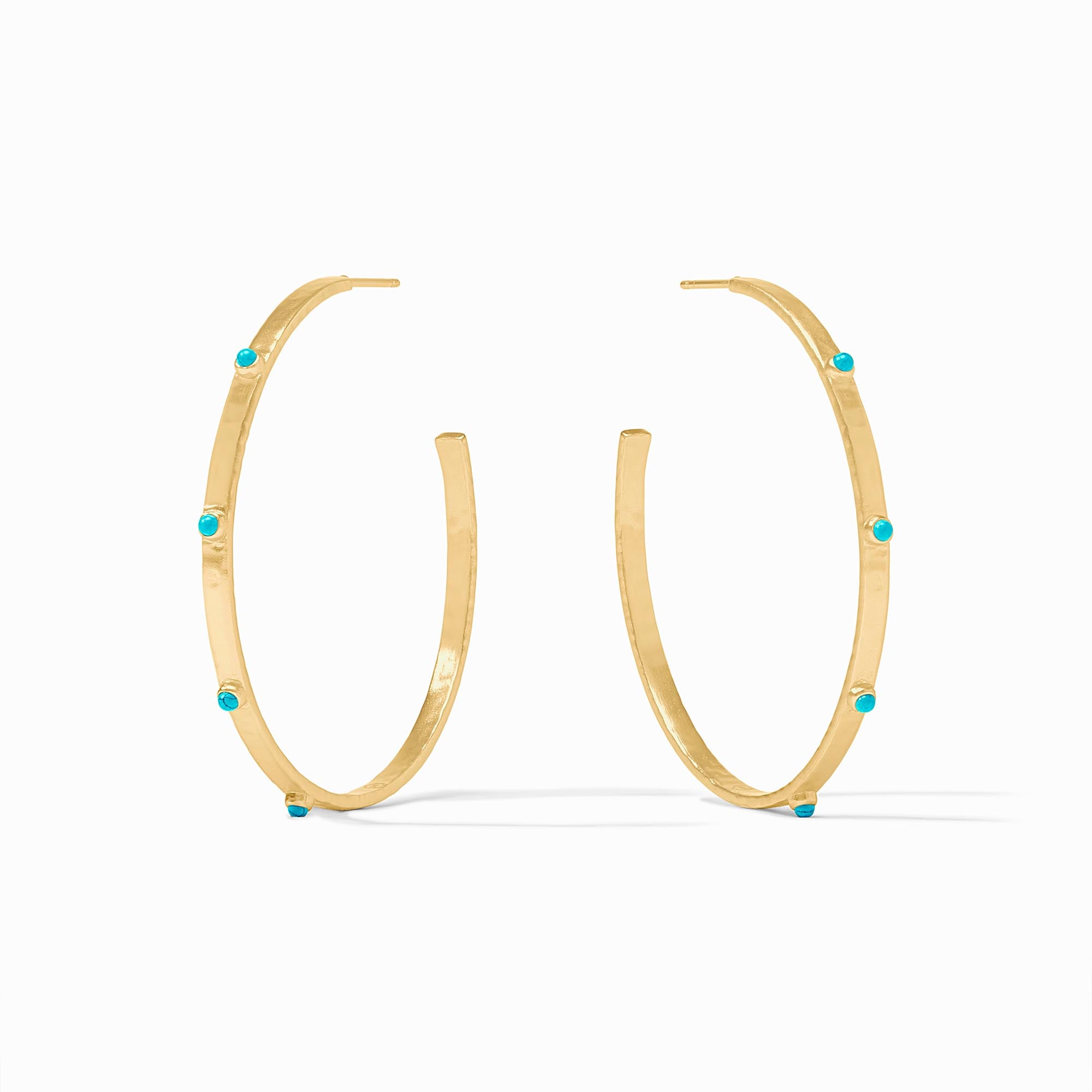 Crescent Stone Hoop