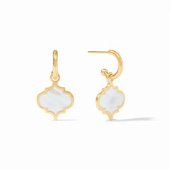 Helene Inlay Hoop & Charm Earring