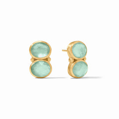 Julie Vos - Honey Duo Earring, Iridescent Aquamarine Blue