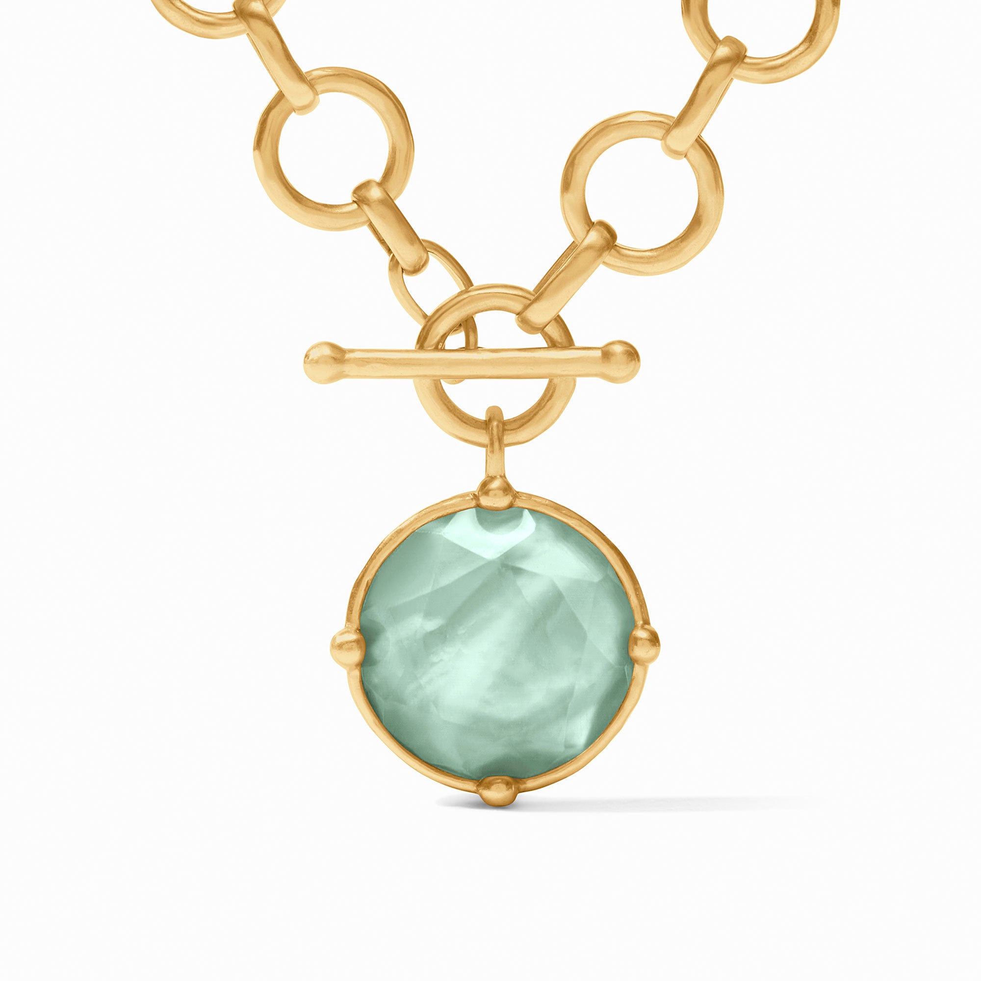 Julie Vos - Honeybee Statement Necklace, Iridescent Aquamarine Blue / Long