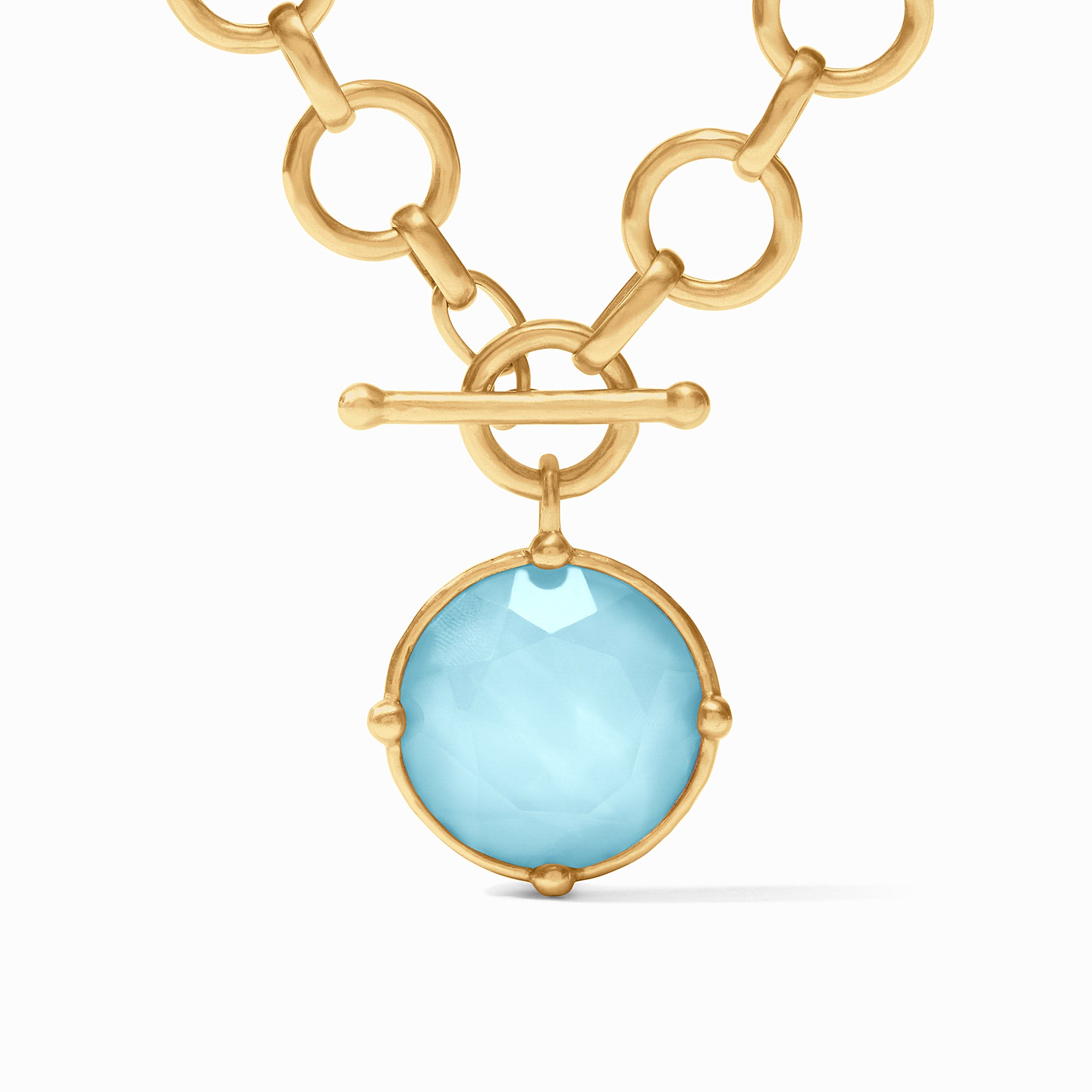 Julie Vos - Honeybee Statement Necklace, Iridescent Capri Blue / Long