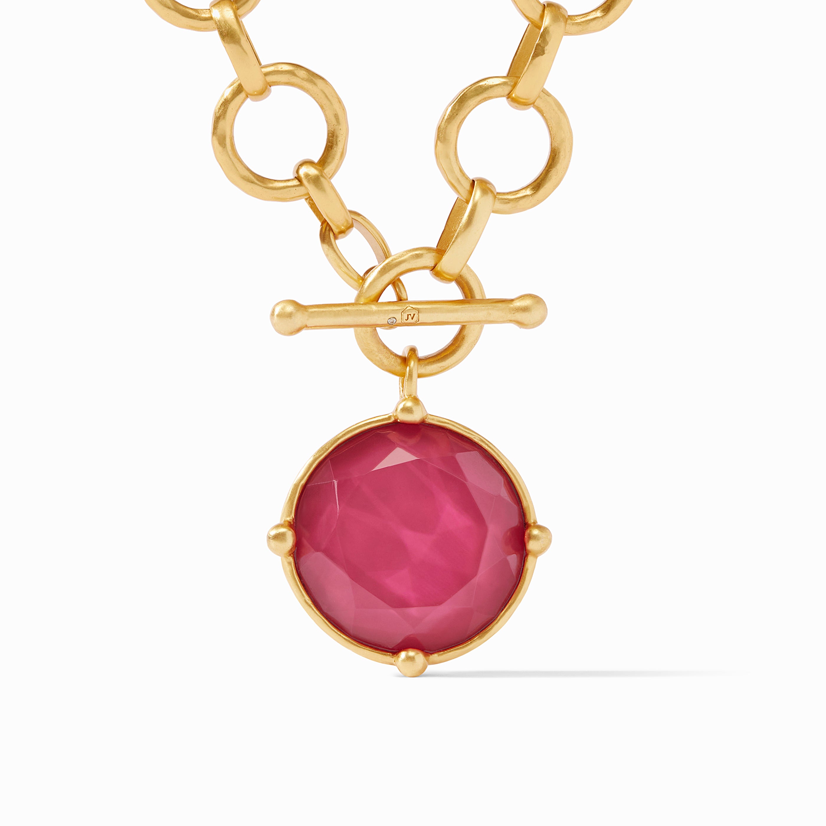 Julie Vos - Honeybee Statement Necklace, Iridescent Raspberry / Regular