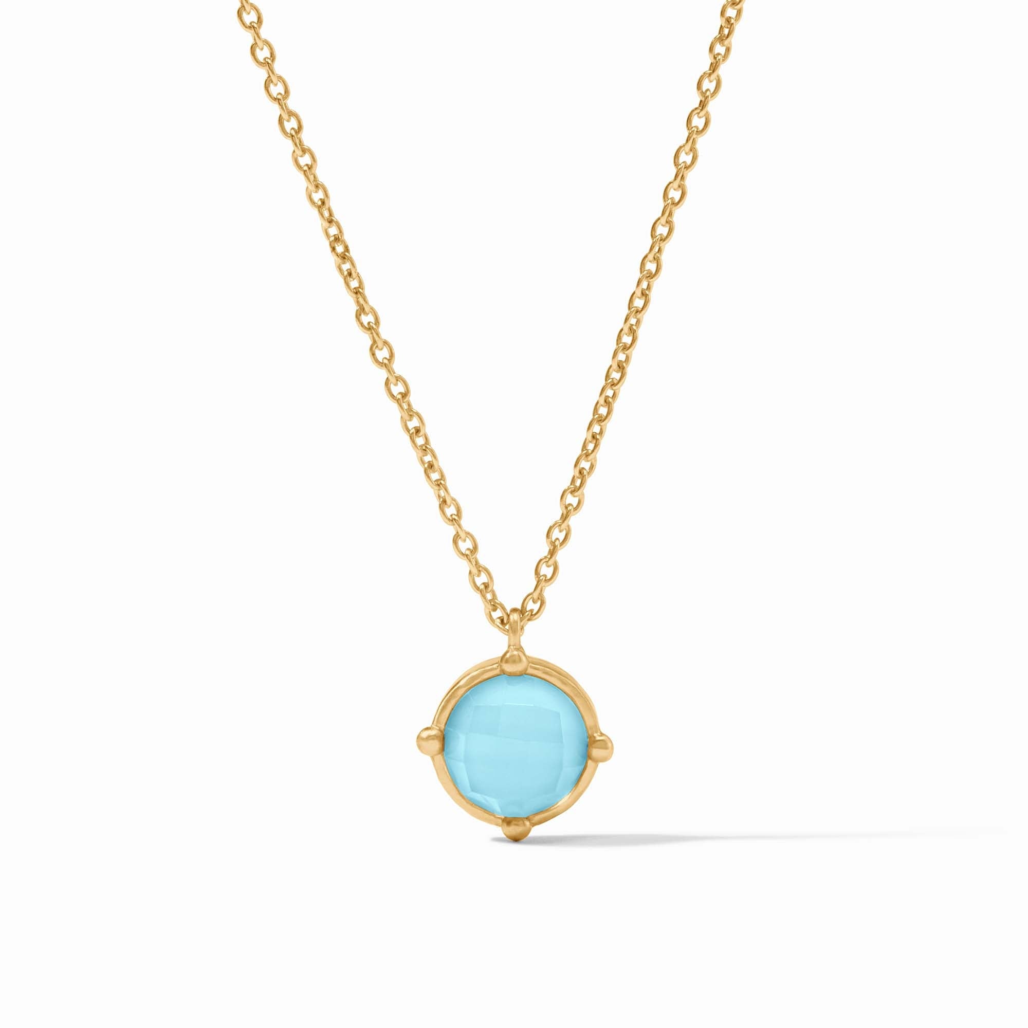 Julie Vos - Honeybee Solitaire Necklace, Iridescent Capri Blue