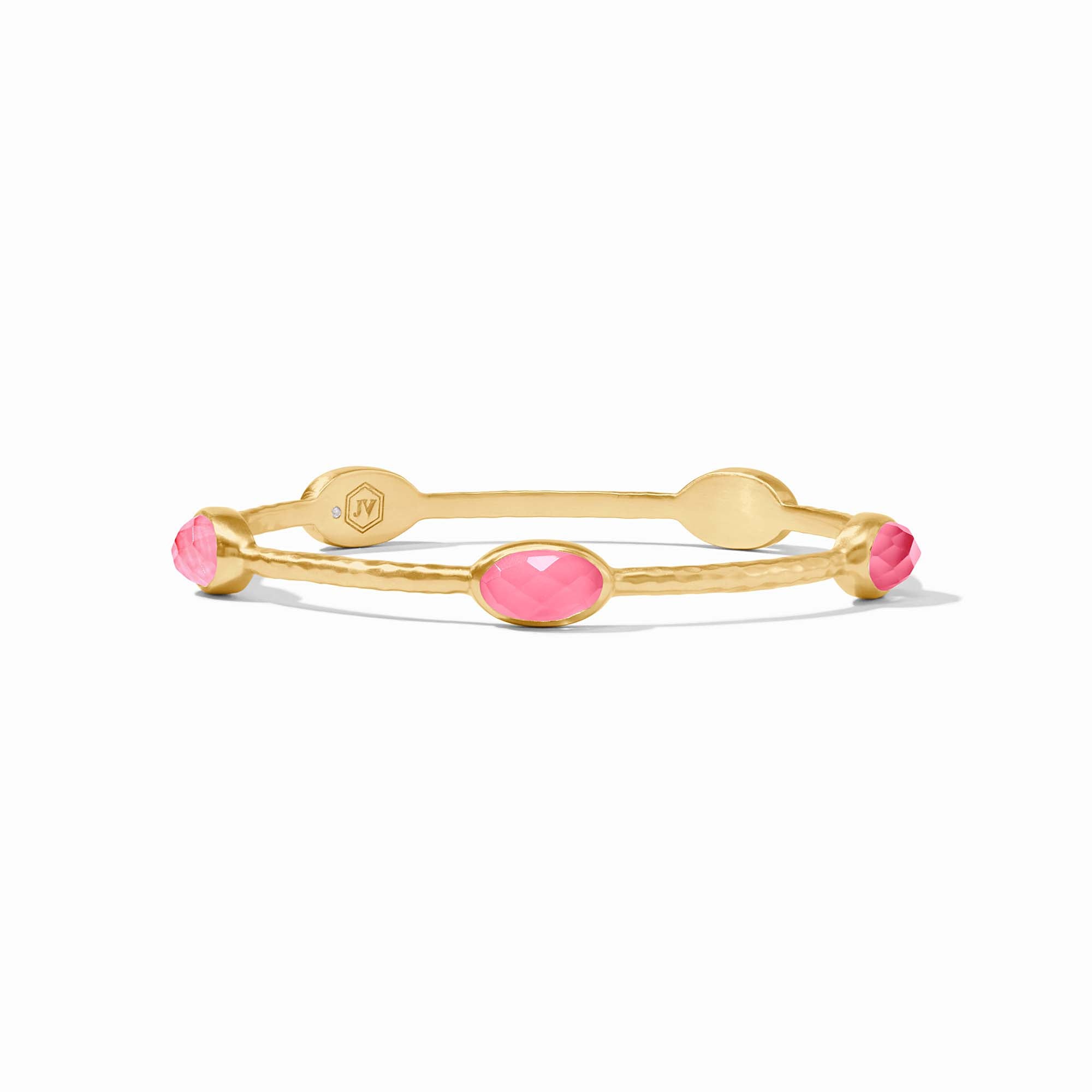 Julie Vos - Ivy Stone Bangle, Iridescent Peony Pink / Large