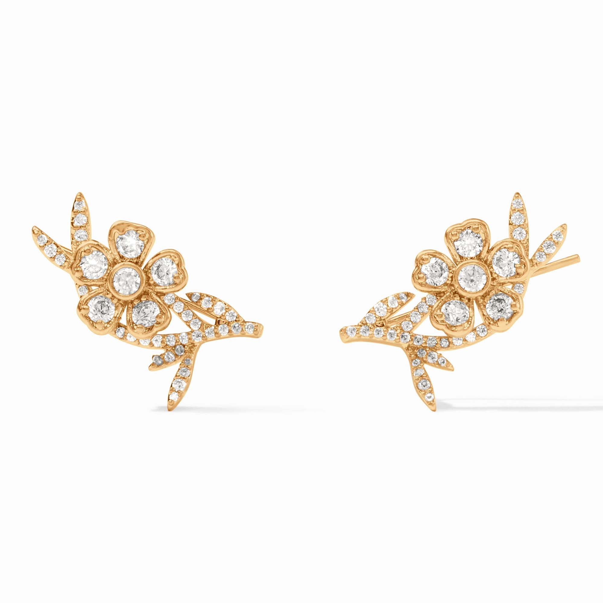 Julie Vos - Laurel Climber Earring, Cubic Zirconia