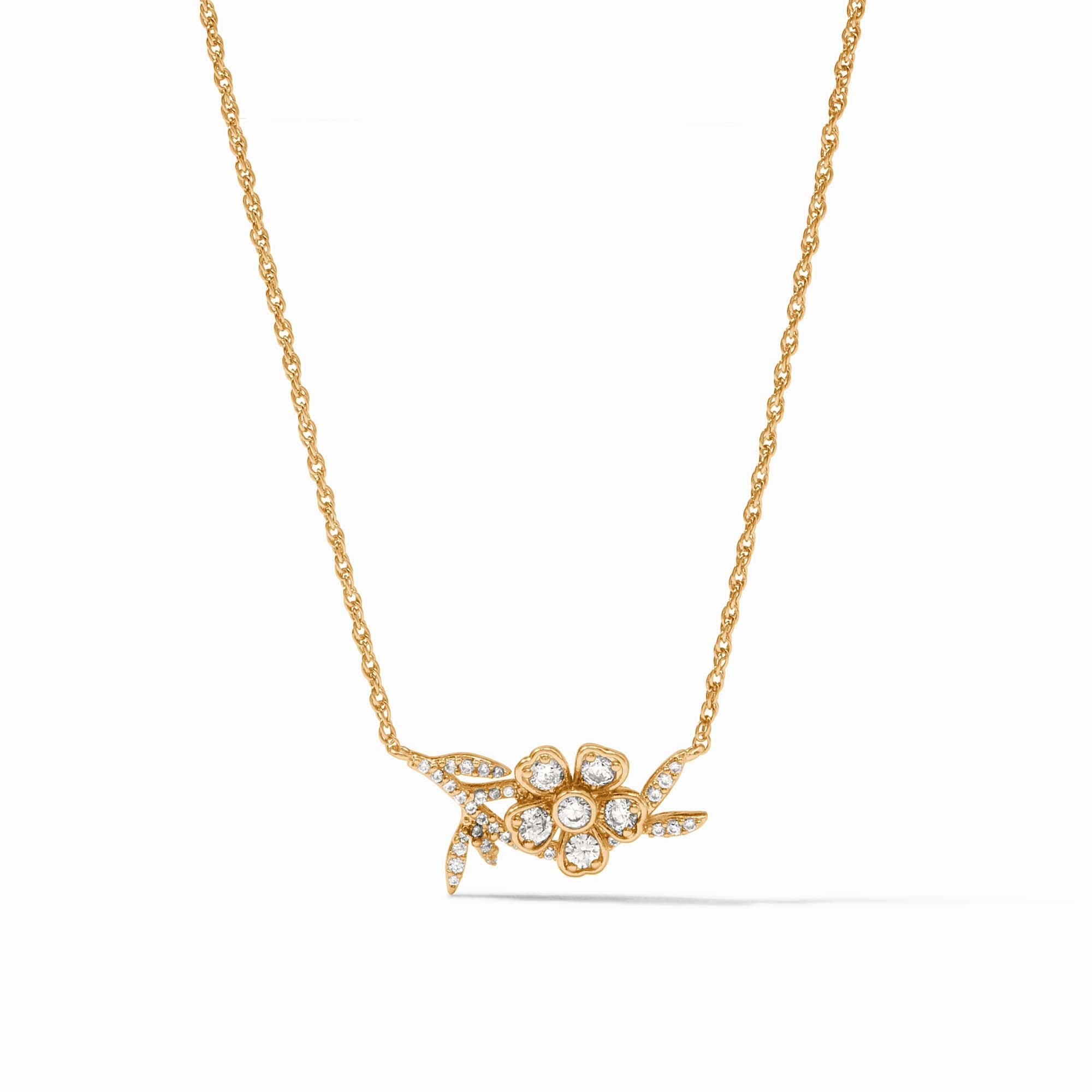 Julie Vos - Laurel Delicate Necklace, Cubic Zirconia