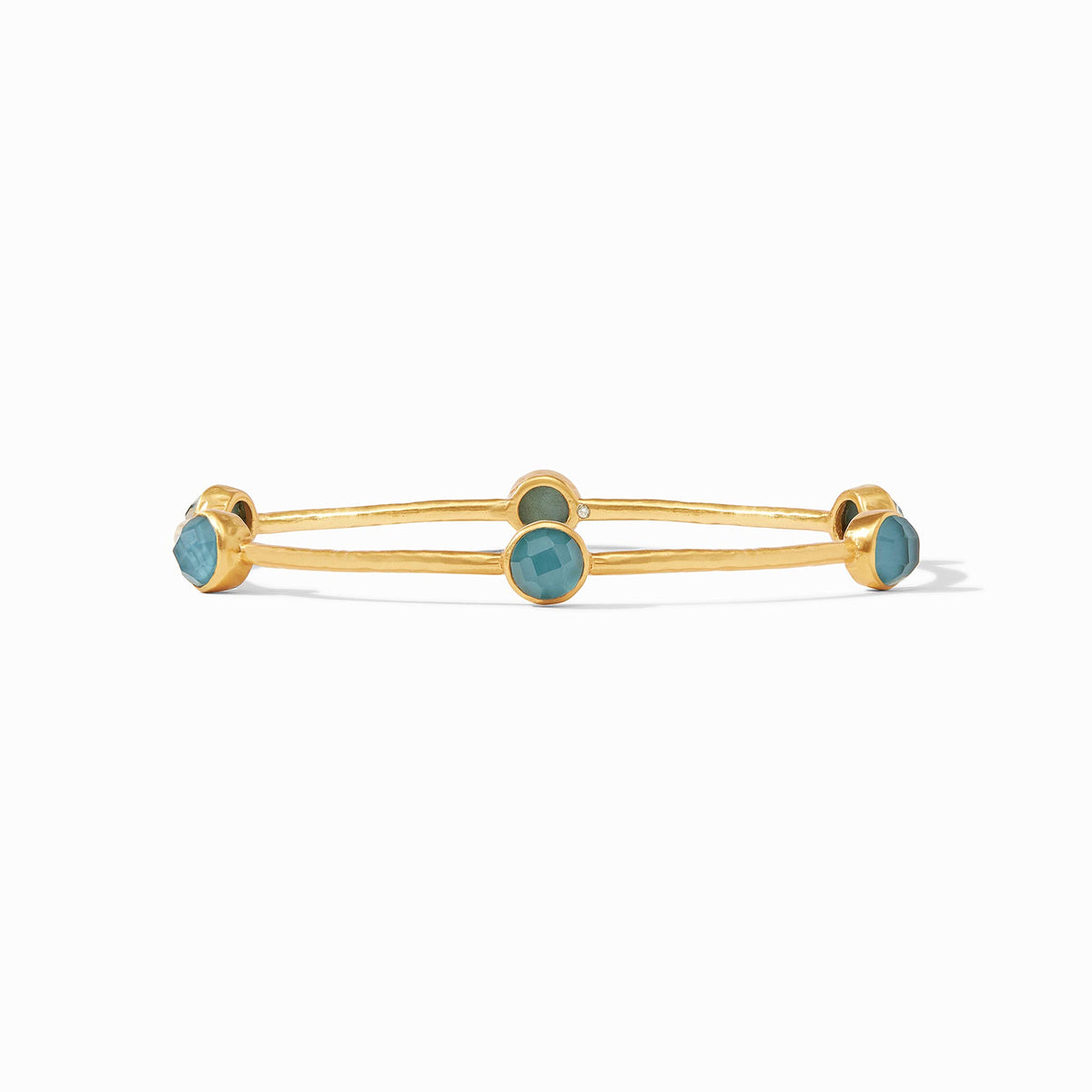 Julie Vos - Milano Luxe Bangle, Iridescent Peacock Blue / Large