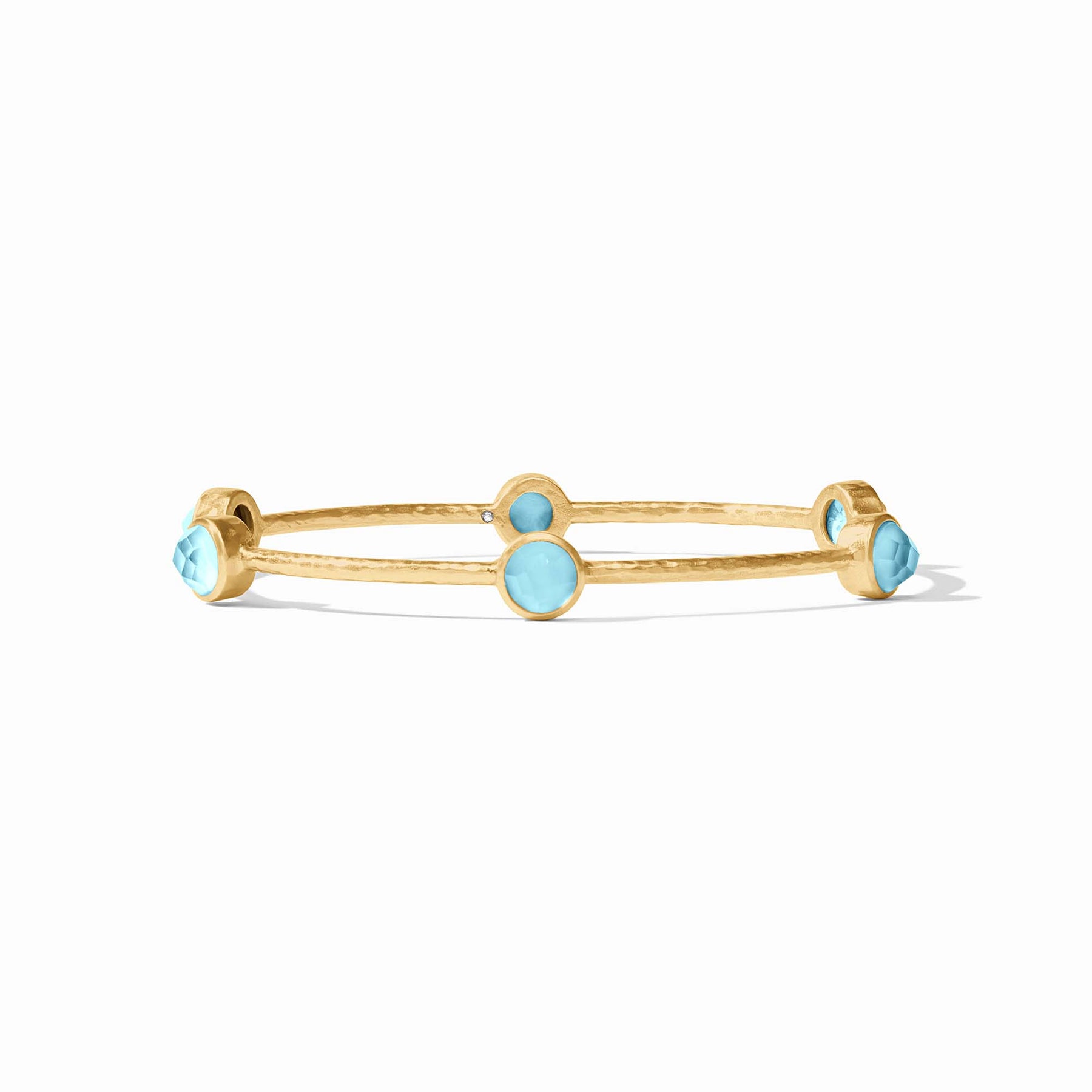 Julie outlet Vos Calypso Bangle Gold/ Iridescent Chalcedon Blue Size Medium