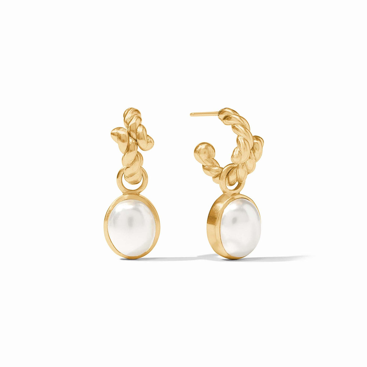 Julie Vos - Nassau Hoop &amp; Charm Earring, Pearl