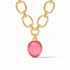 Julie Vos - Nassau Statement Necklace, Iridescent Peony Pink