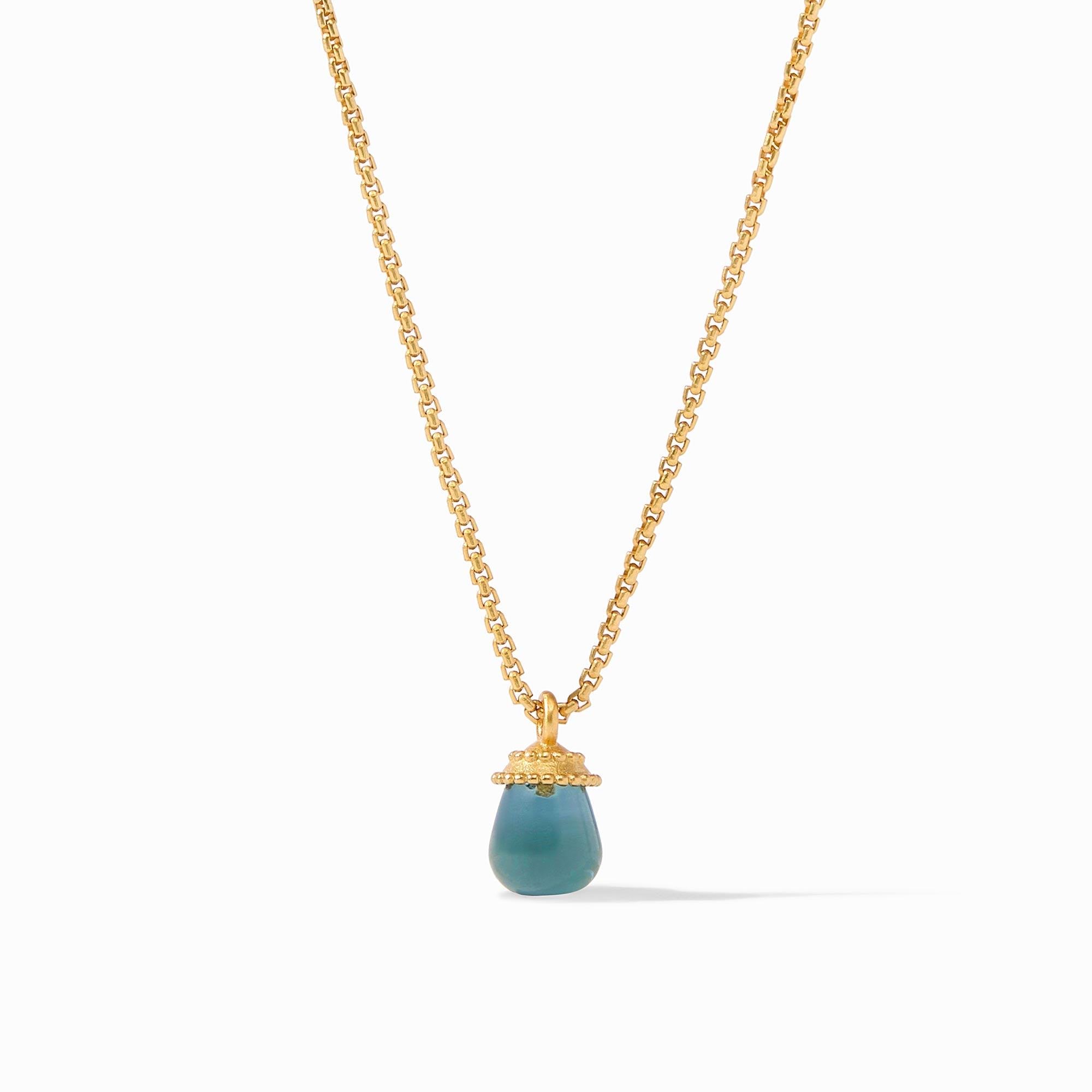 Julie Vos - Noel Solitaire Necklace, Peacock Blue