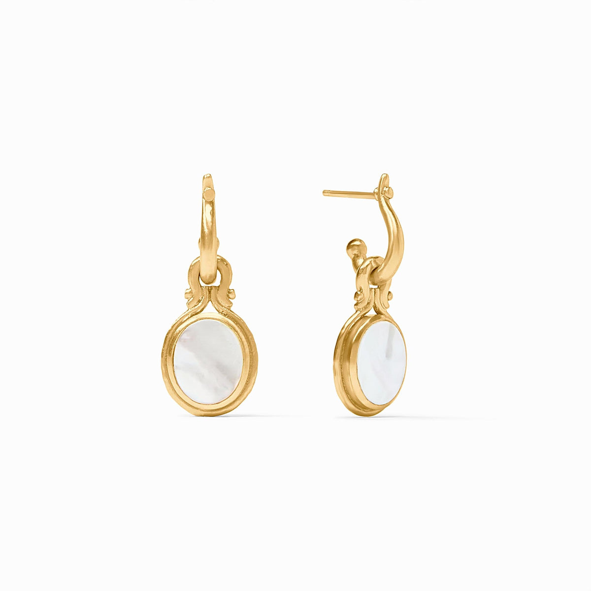 Saratoga Pearl Hoop & Charm Earring