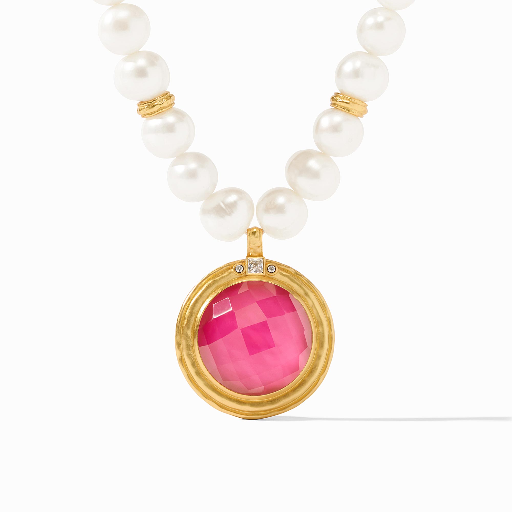 Julie Vos - Astor Statement Necklace, Iridescent Raspberry