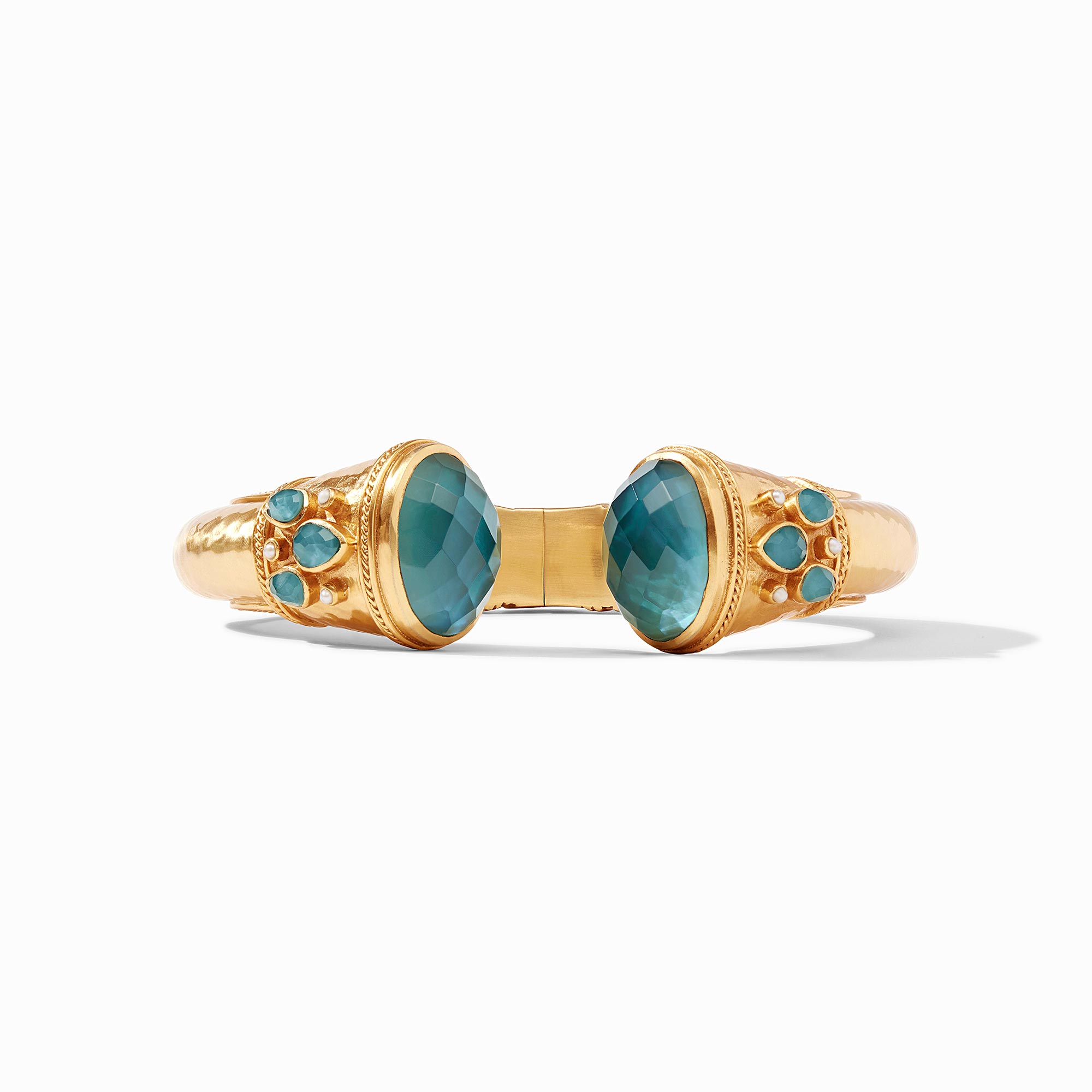 Julie Vos - Cannes Cuff, Iridescent Peacock Blue / Regular