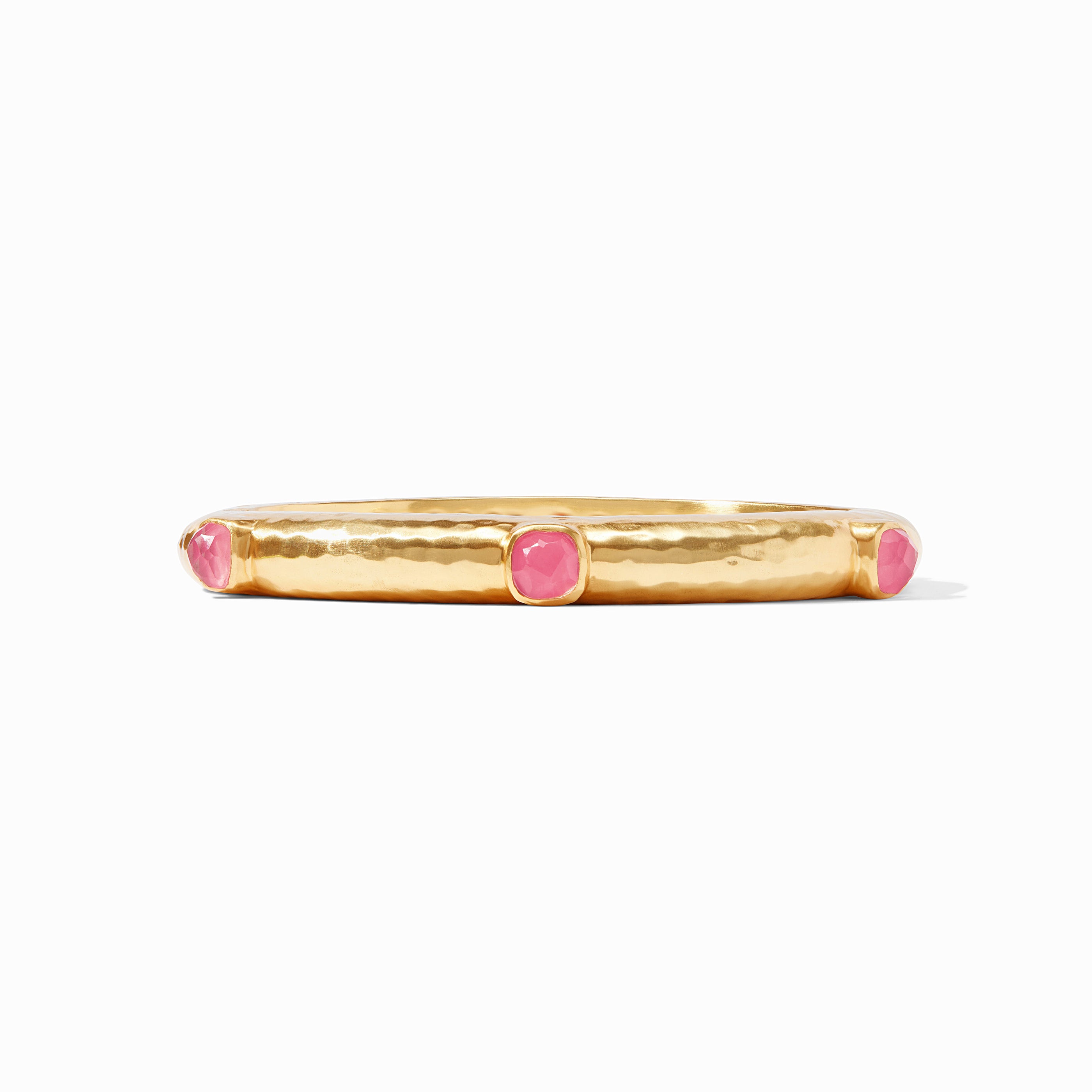 Julie Vos - Catalina Hinge Bangle, Iridescent Peony Pink