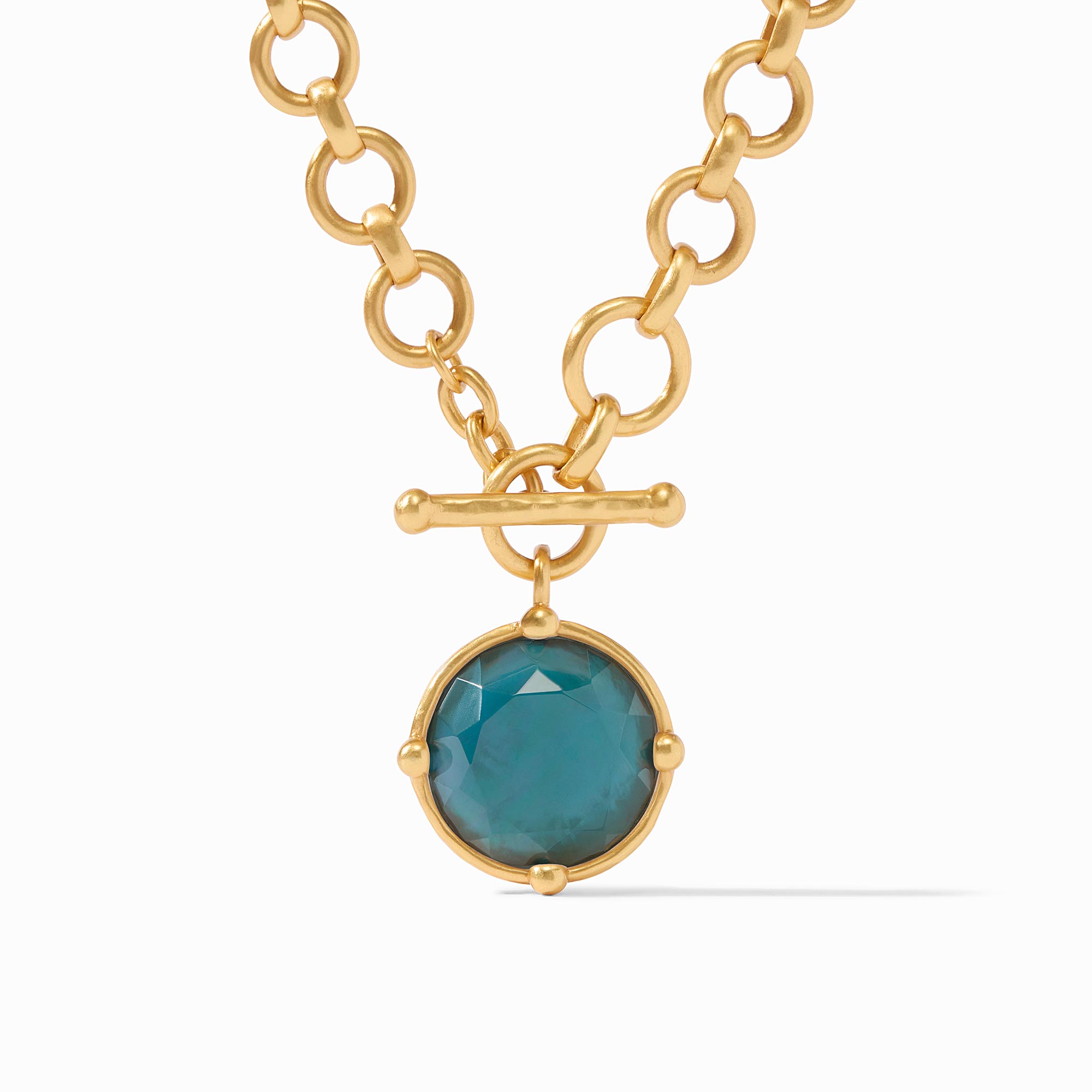 Julie Vos - Honeybee Demi Necklace, Iridescent Peacock Blue