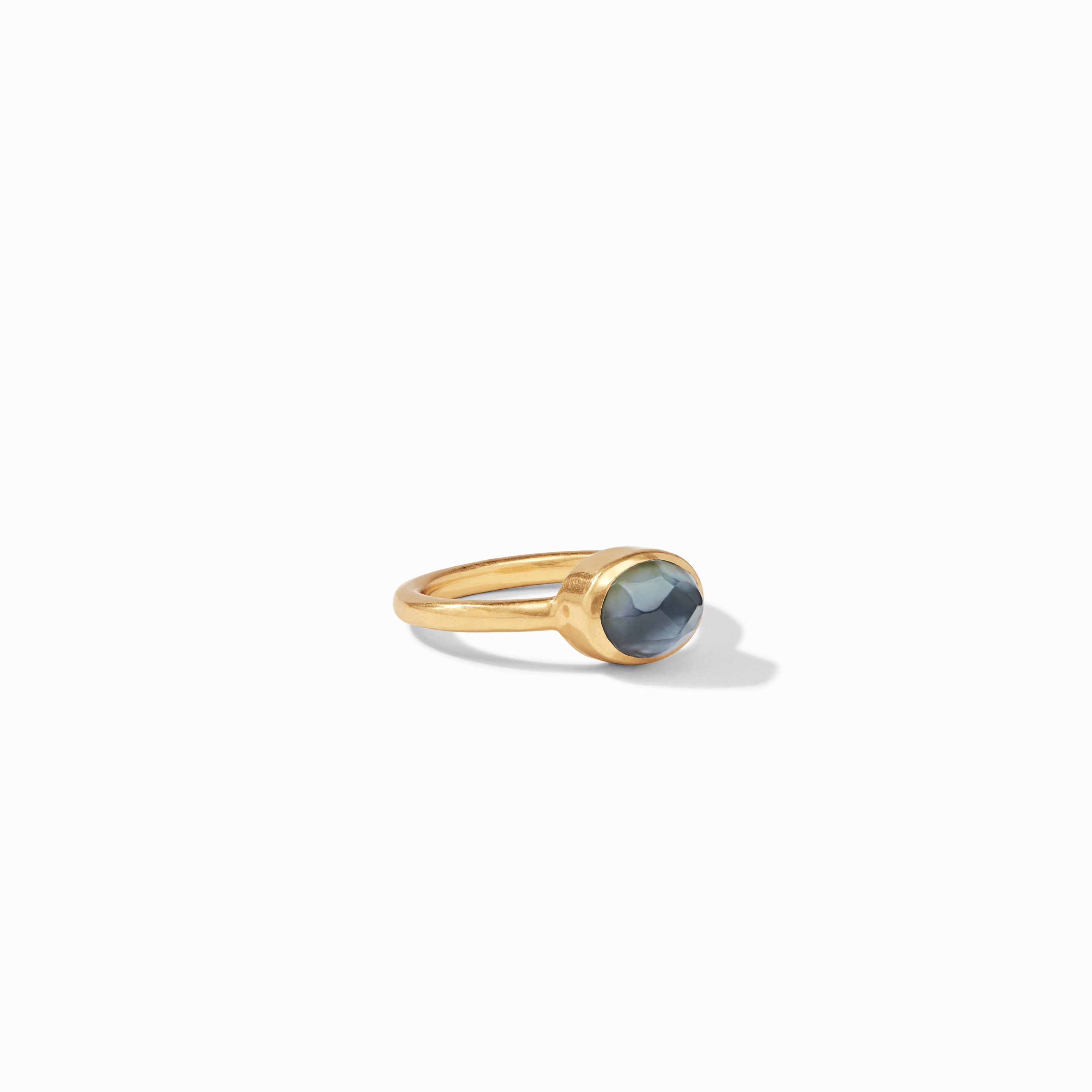 Julie Vos - Jewel Stack Ring, Iridescent Slate Blue / 9, Iridescent Slate Blue, cassis collection, the finer things, into the blue