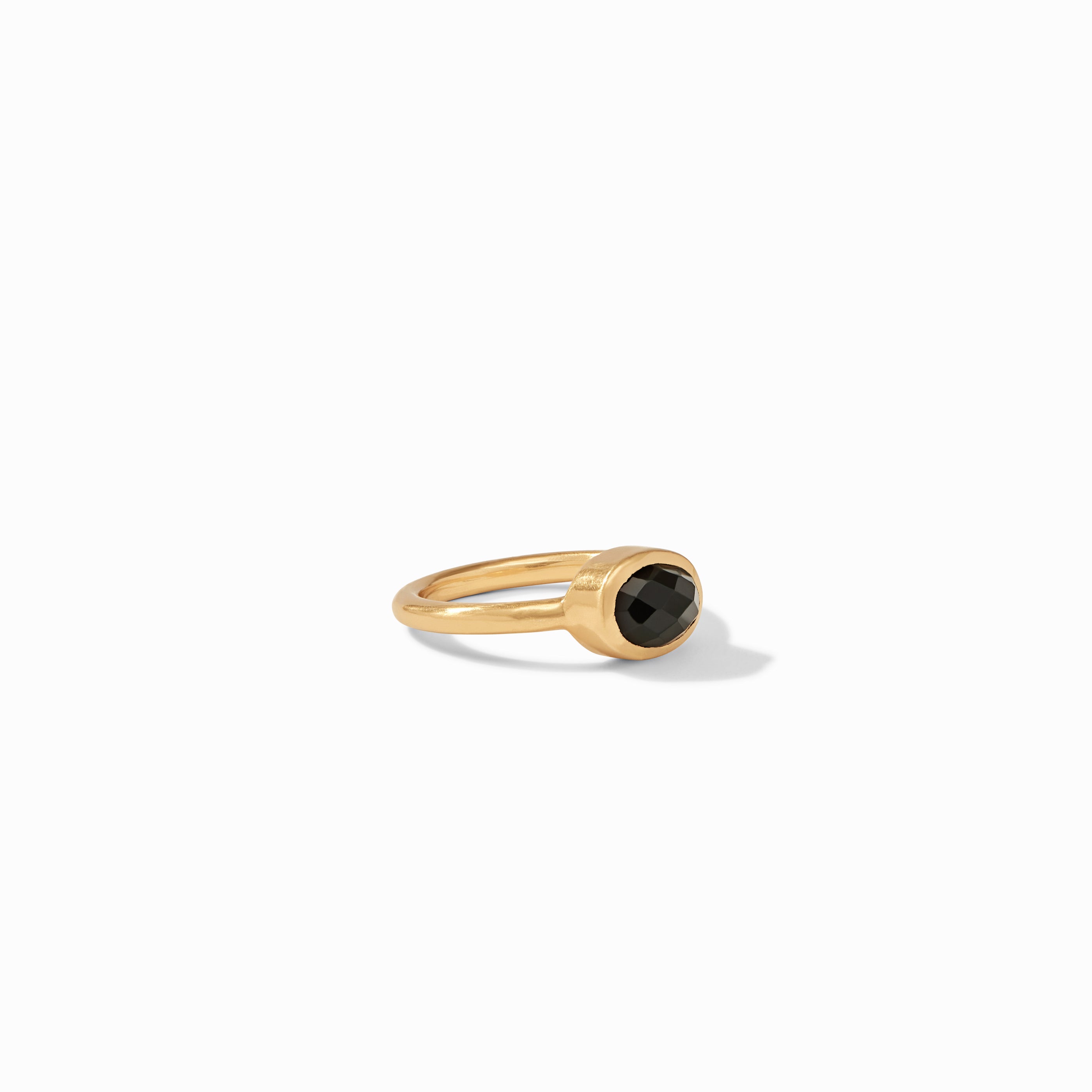 Julie Vos - Jewel Stack Ring, Obsidian Black / 9, Obsidian Black, obsidian black meets mixed metal, party jewels