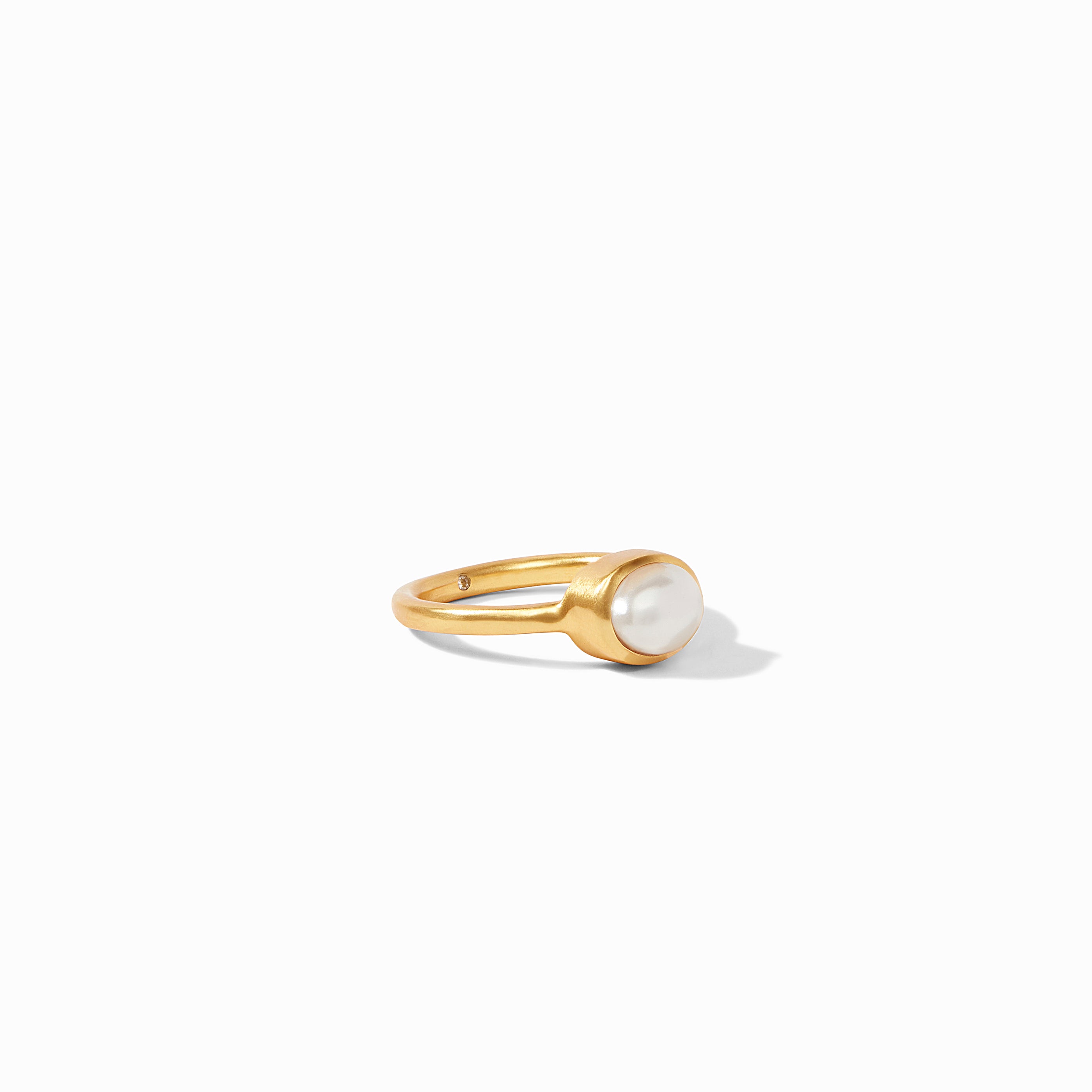 Julie Vos - Jewel Stack Ring, Pearl / 8, Pearl, pearl jewels, fall 2021, meridian collection, new favorite pearls, milano bangle, resort 2022, winter whites, new neutrals, oval jewels