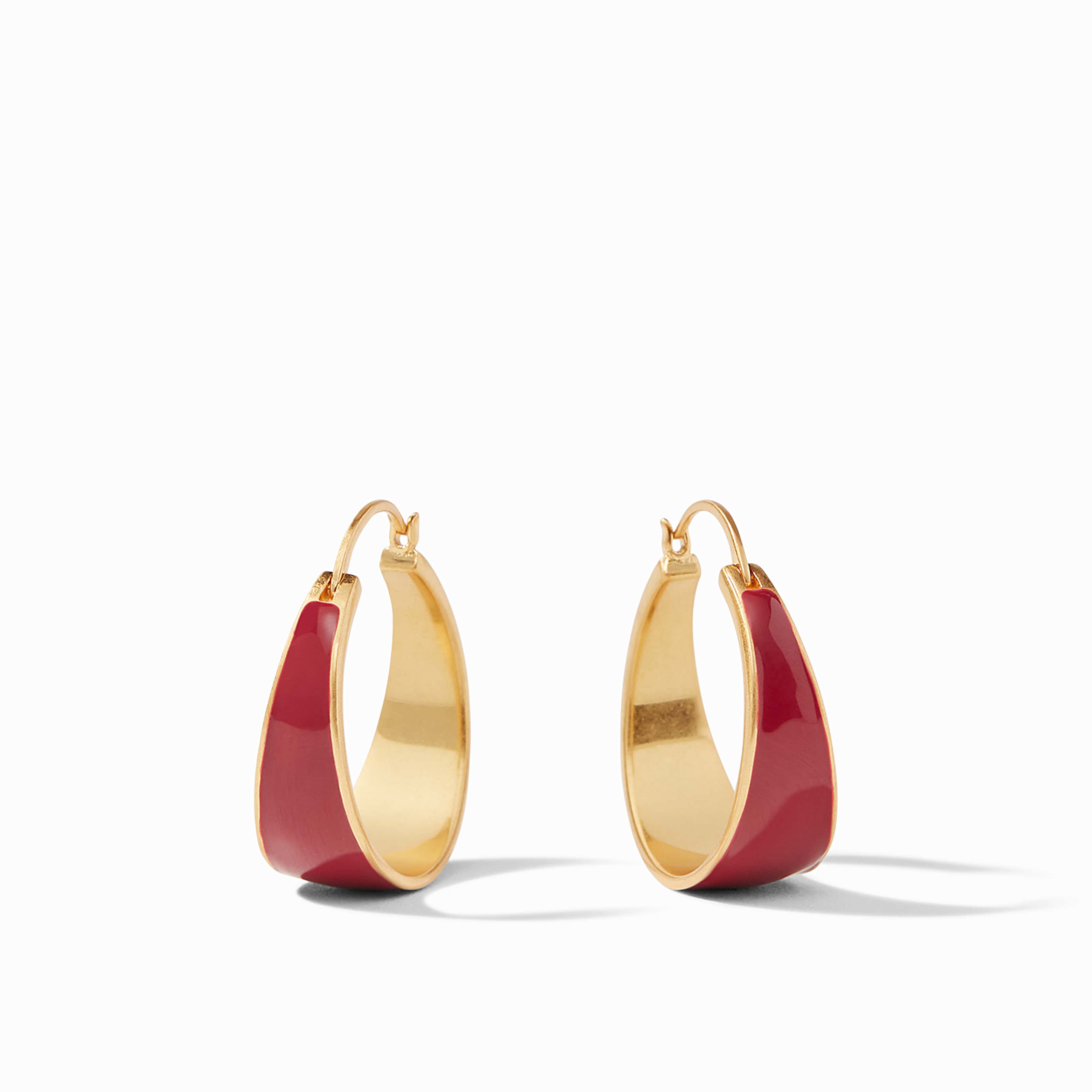 Luna Enamel Hoop Earrings | Julie Vos