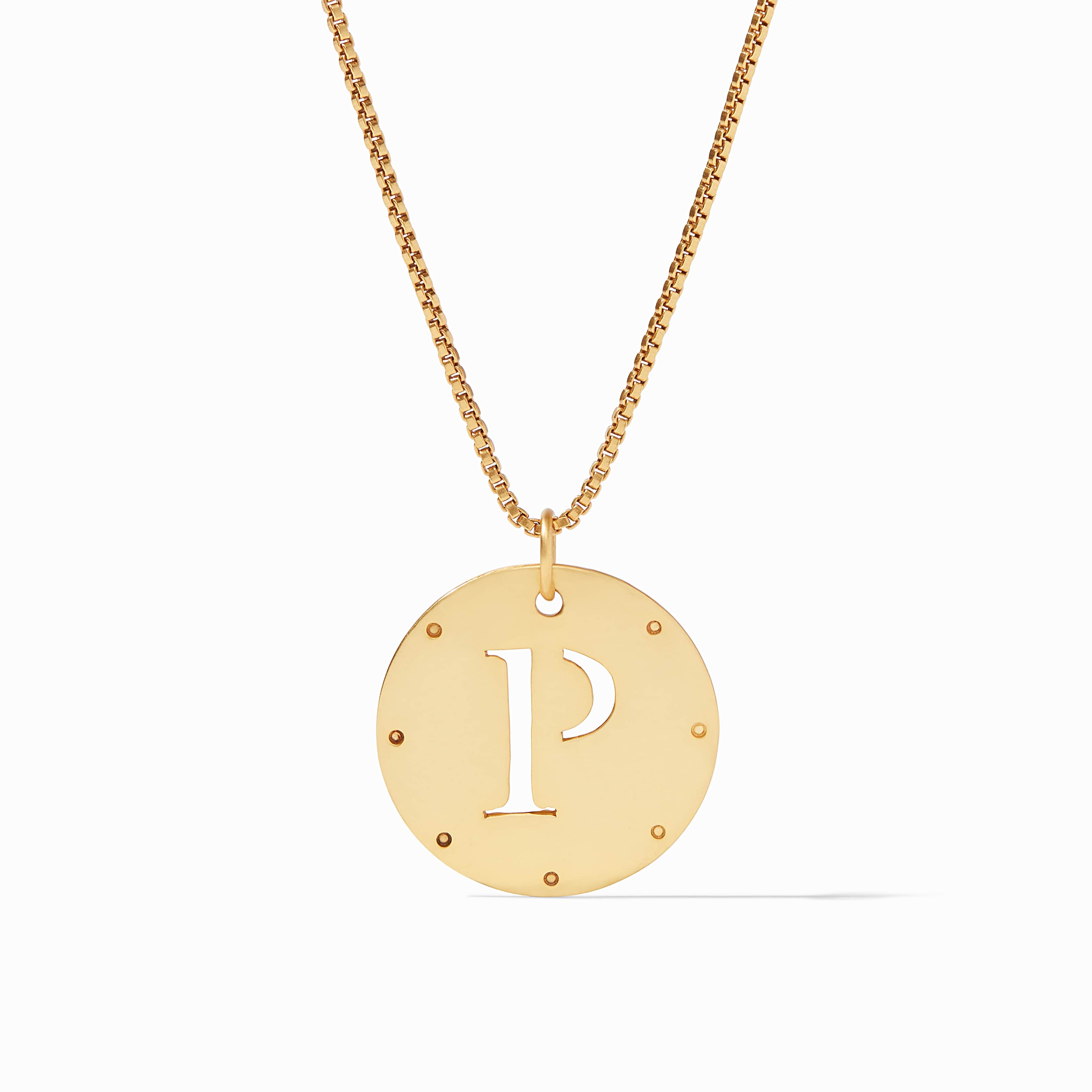 Gold p deals initial necklace