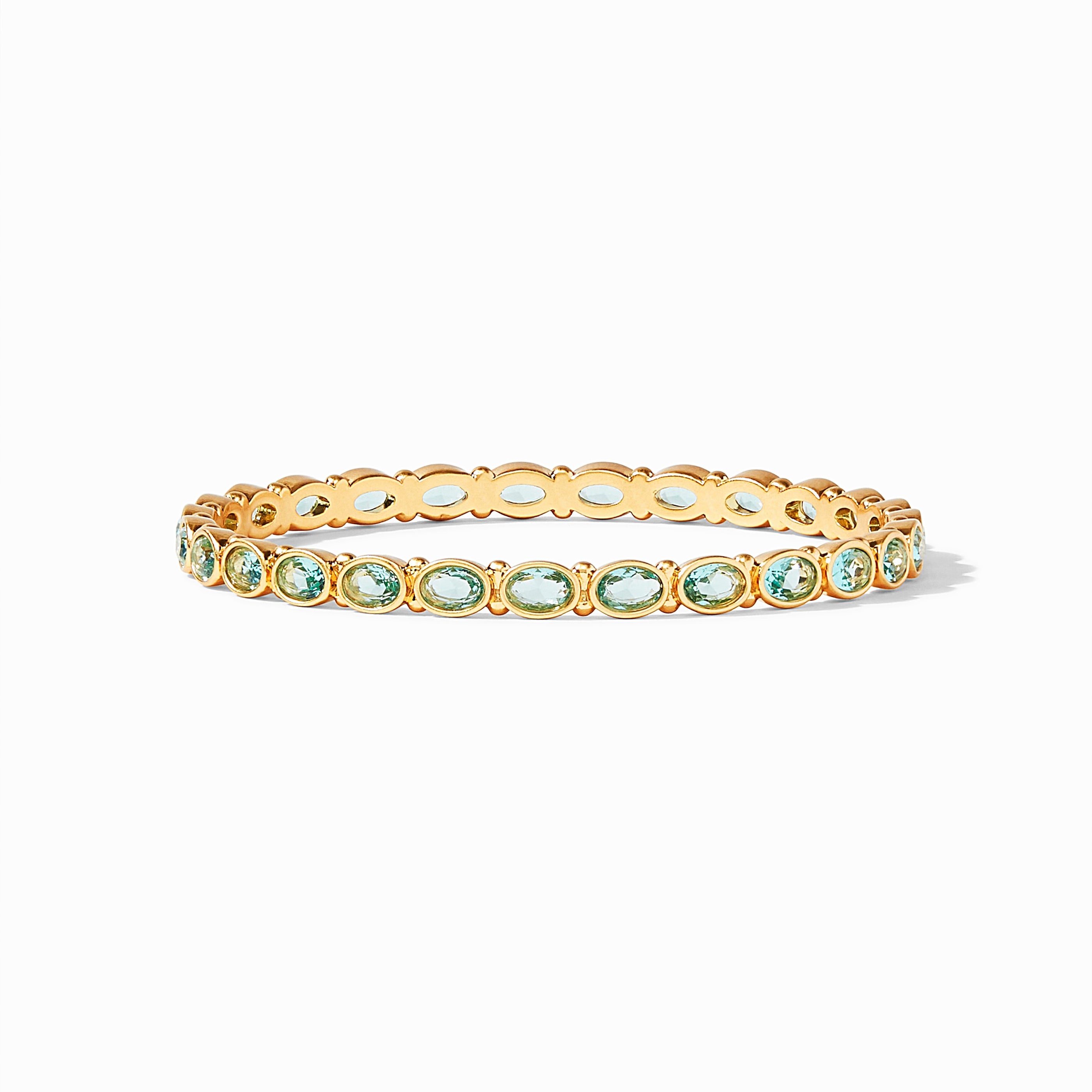 Julie Vos - Mykonos Bangle, Bahamian Blue / Large, Bahamian Blue, bahamian blue, milano bangle