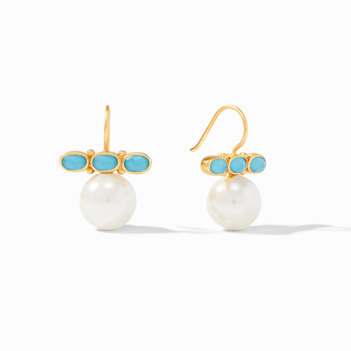 Julie Vos - Mykonos Pearl Earring, Iridescent Pacific Blue