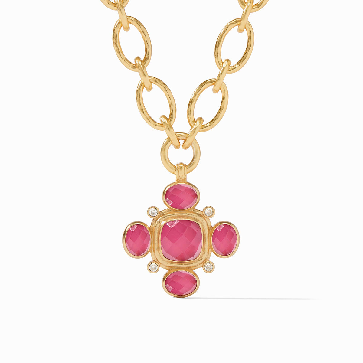 Julie Vos - Tudor Statement Necklace, Iridescent Raspberry