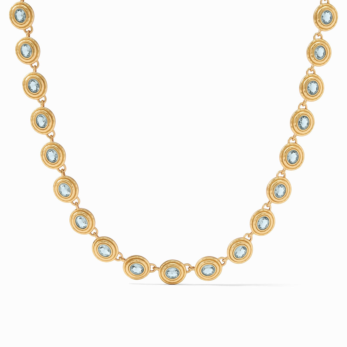 Julie Vos - Tudor Tennis Necklace, Peacock Blue